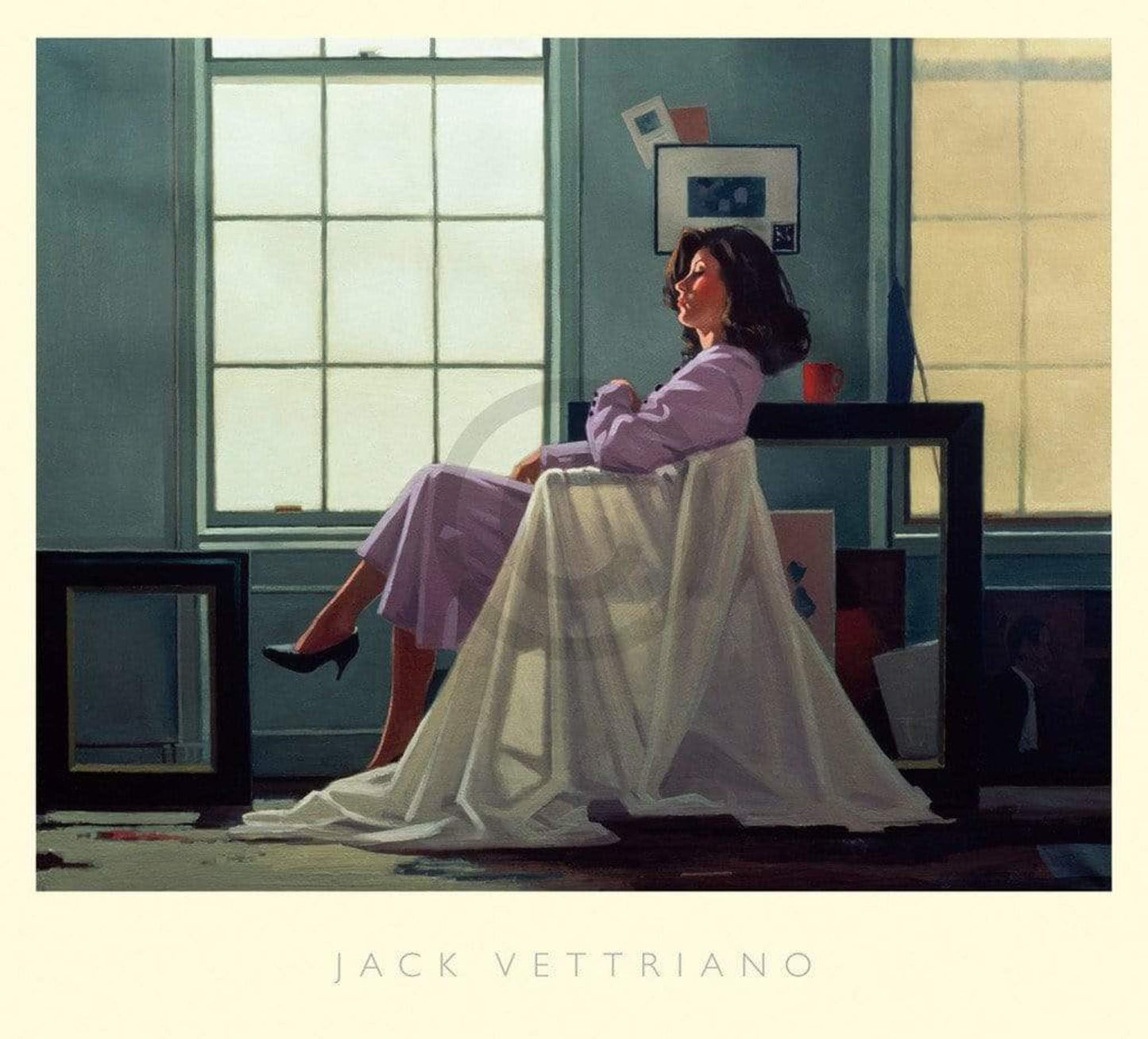 Kunstdruck Jack Vettriano - Winter Light and Lavender 76x68cm