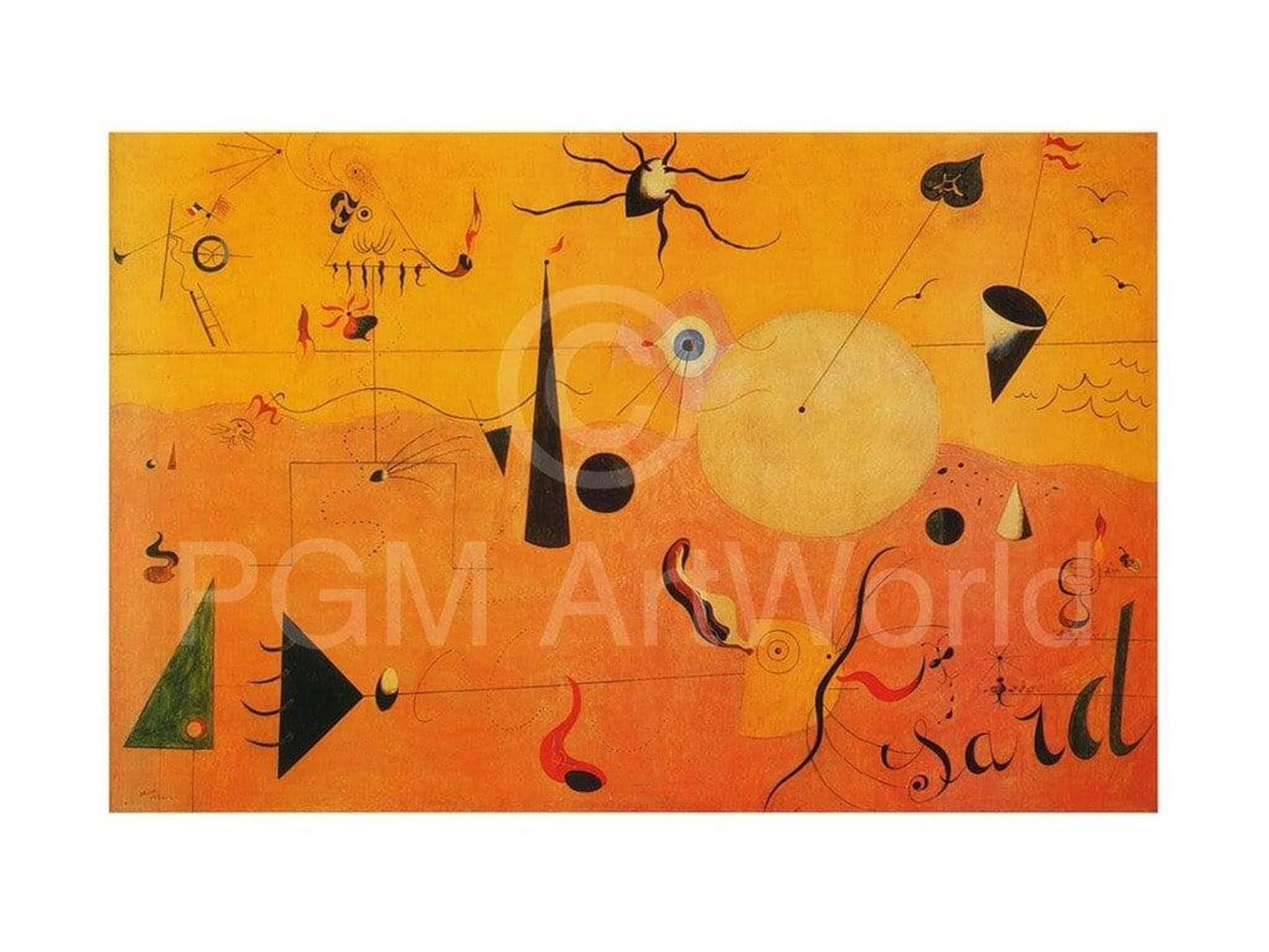 Kunstdruck Joan Miro - Paysage Catalan 80x60cm