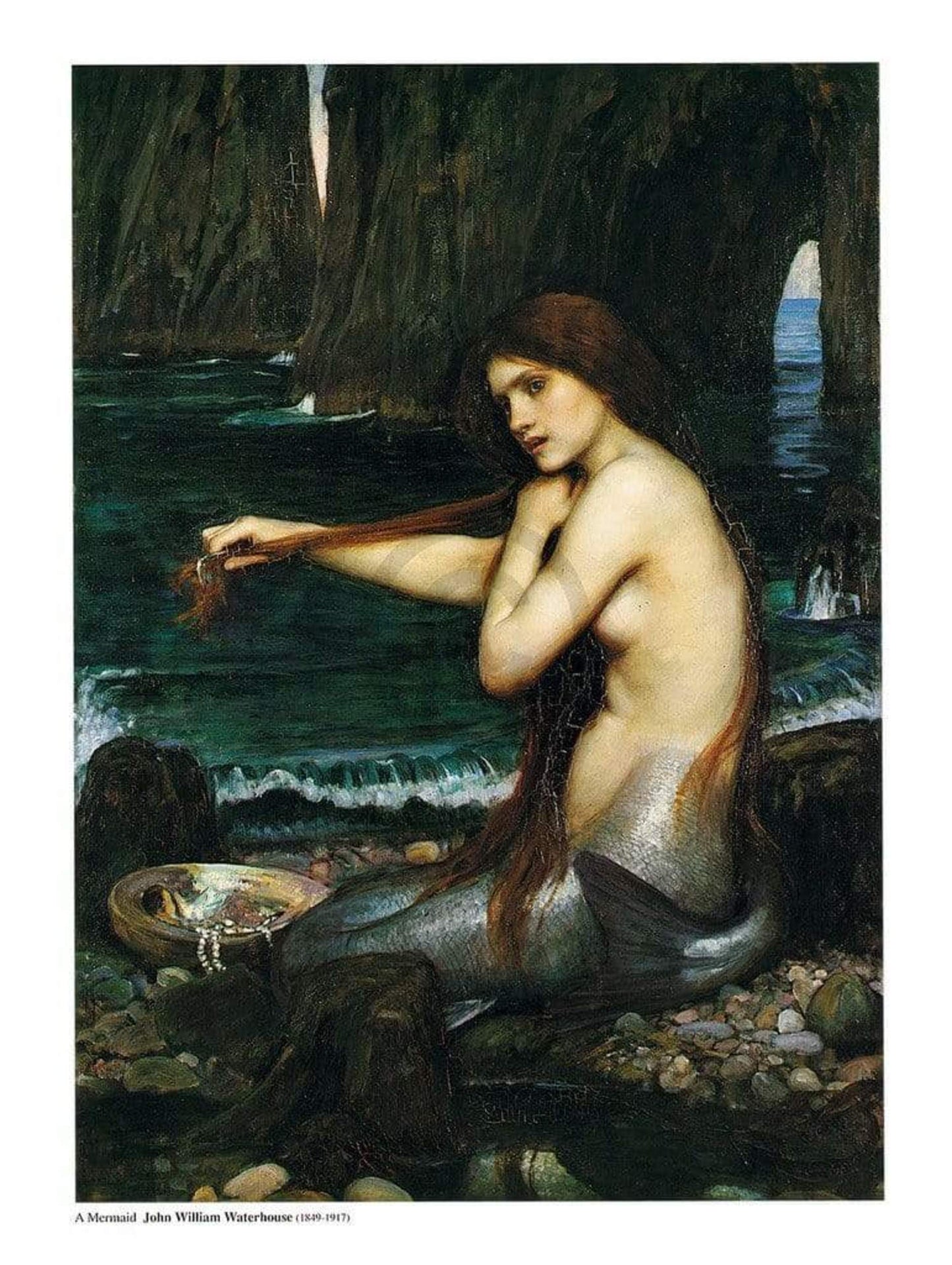 Kunstdruck John William Waterhouse - A Mermaid 60x80cm