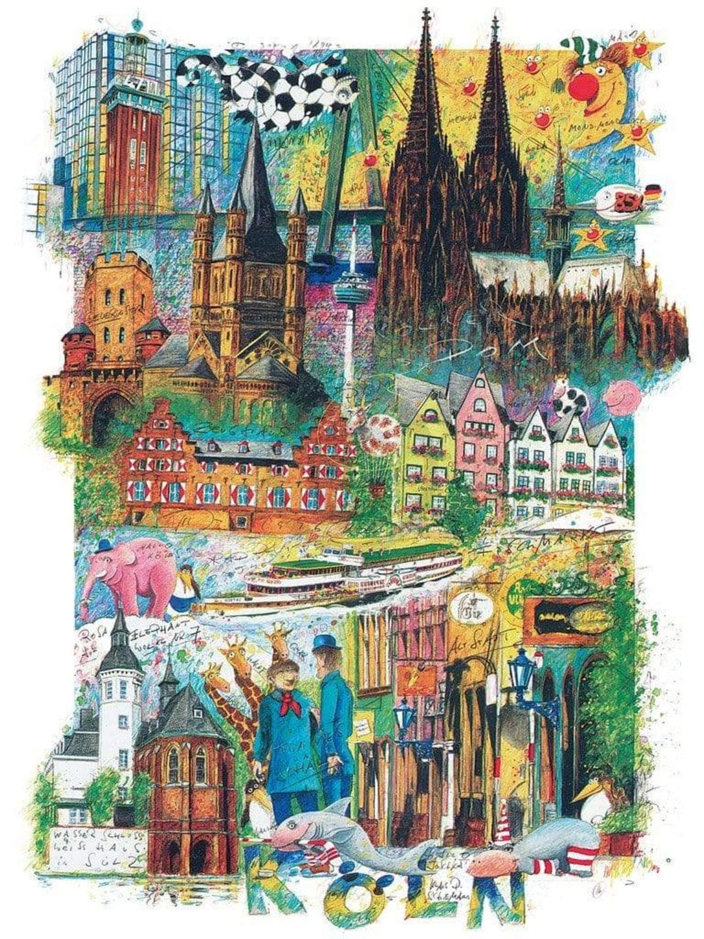 Kunstdruck Klaus D. Schiemann - Köln 60x80cm