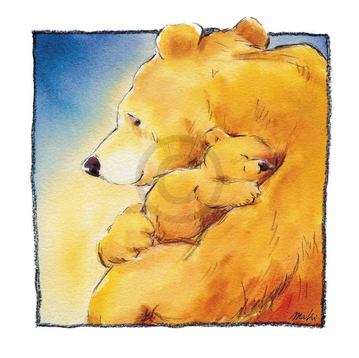 Kunstdruck Makiko - Mother Bear's Love I 30x30cm