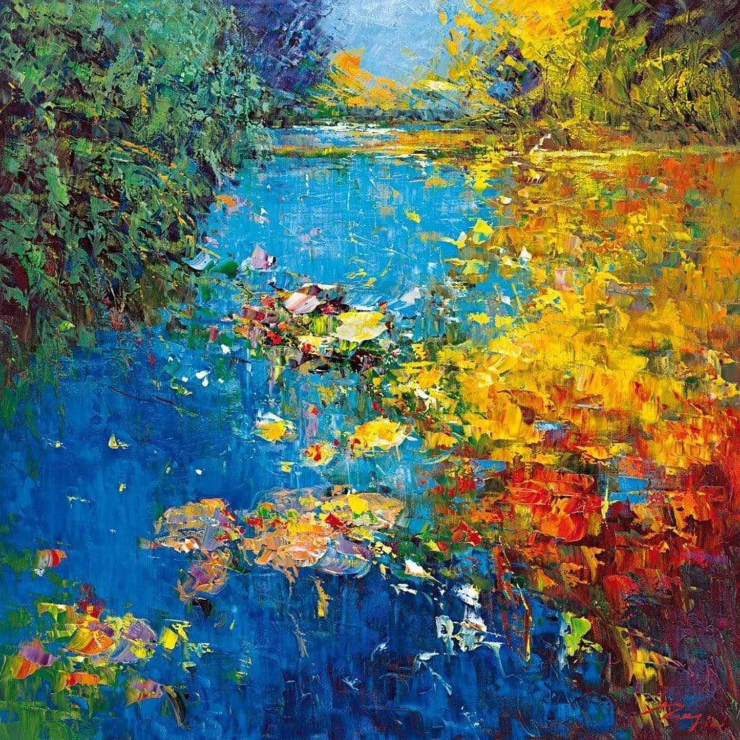 Kunstdruck Madjid - Idyll I 98x98cm