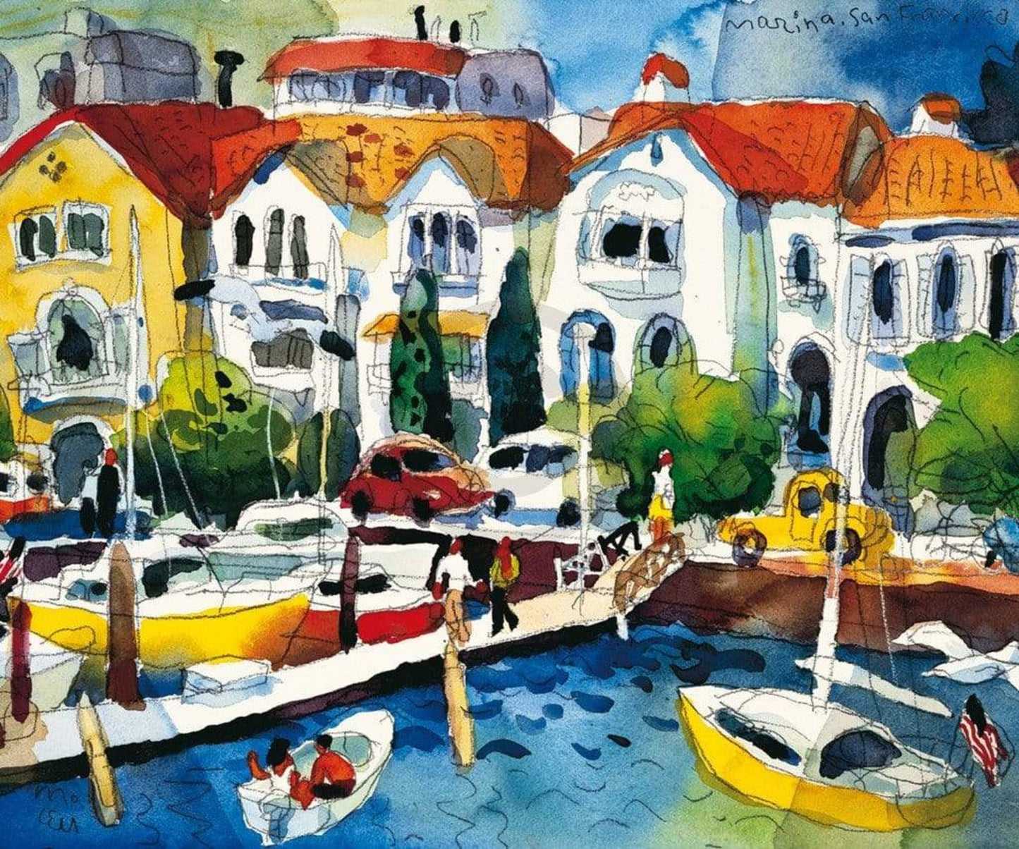 Kunstdruck Michael Leu - Marina, San Francisco 60x50cm