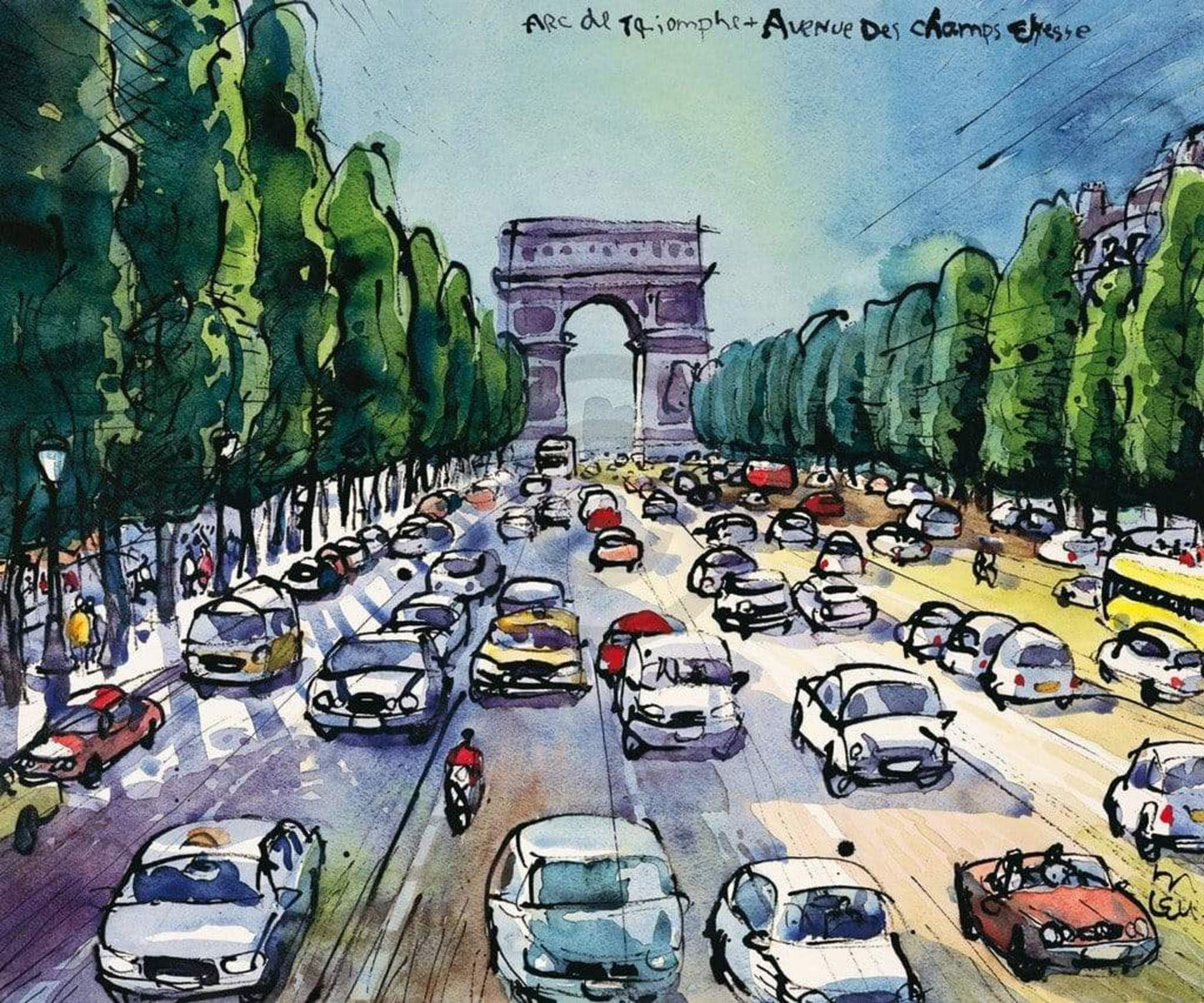 Kunstdruck Michael Leu - Arc de Triomphe 60x50cm