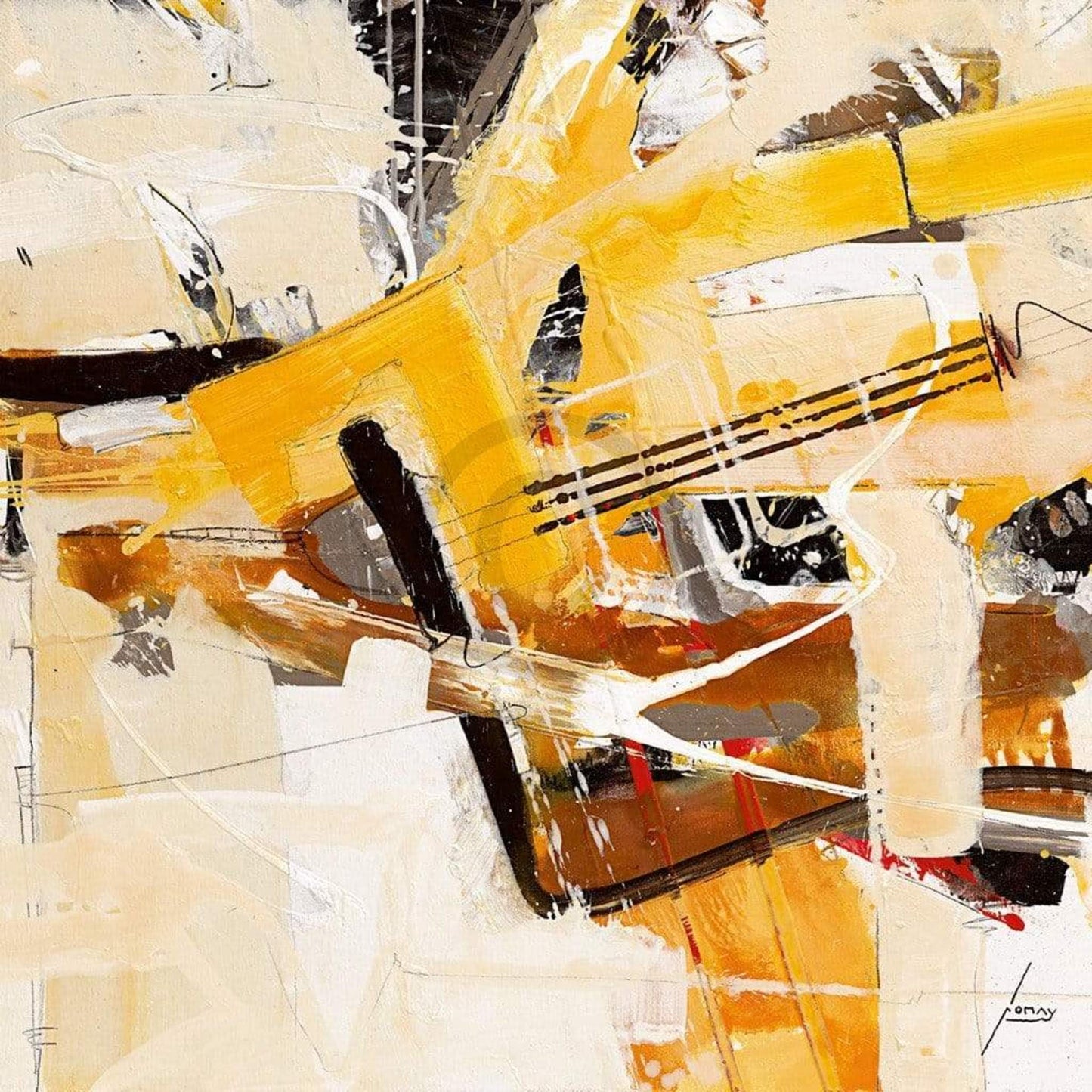 Kunstdruck Norbert Mayer - Nachricht an die Sonne 70x70cm