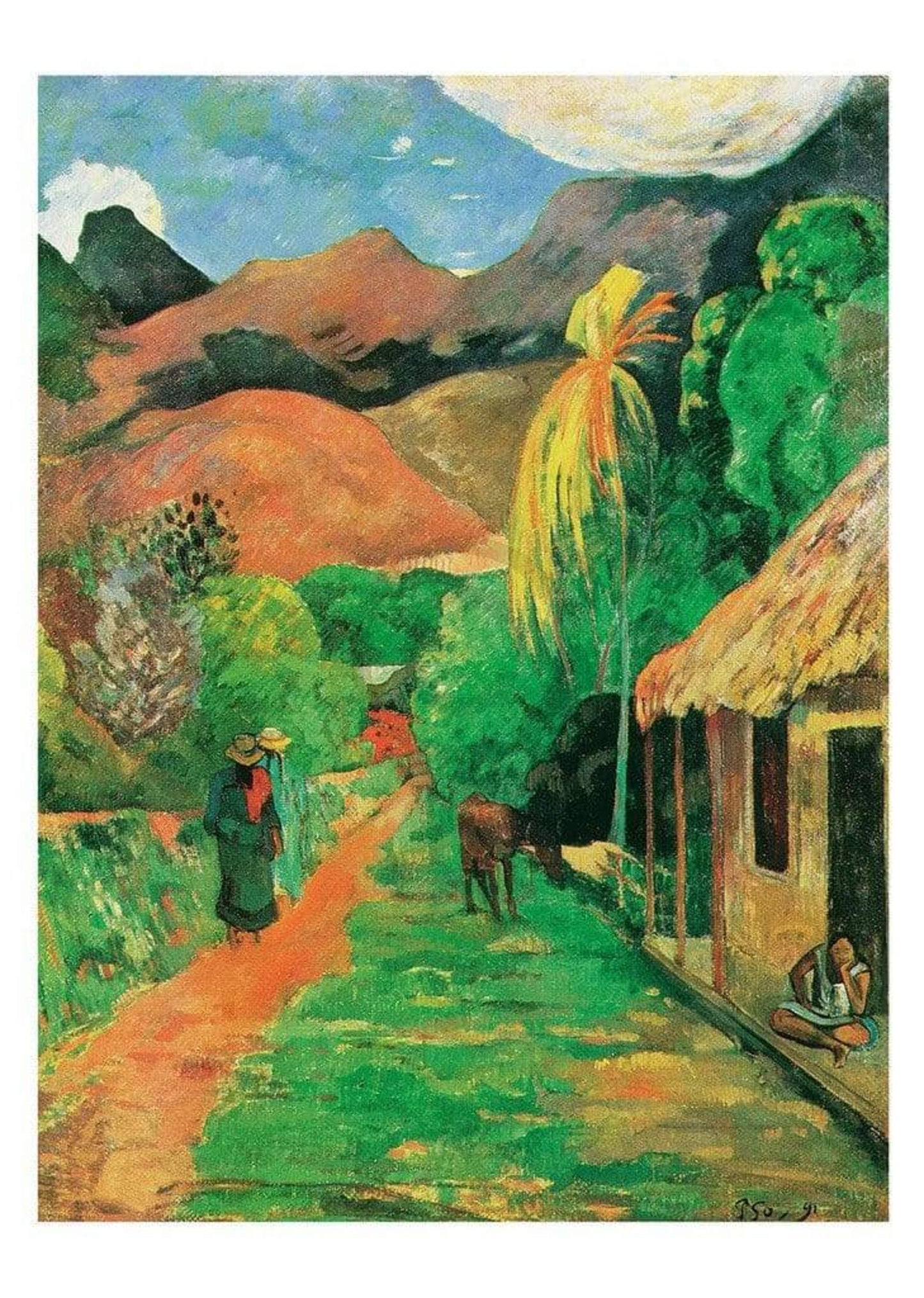 Kunstdruck Paul Gauguin - Chemin a papeete 50x70cm