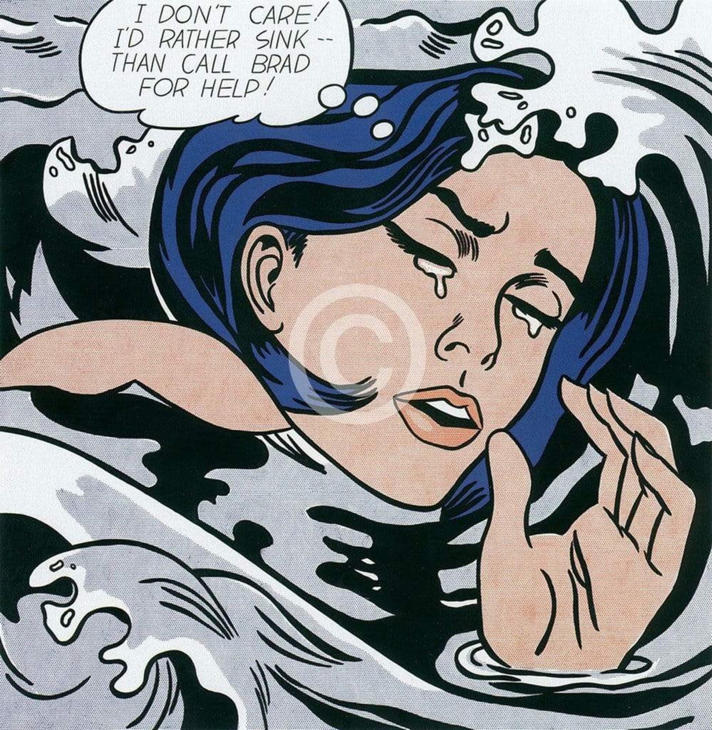 Kunstdruck Roy Lichtenstein - Drowning Girl small 28x35.5cm