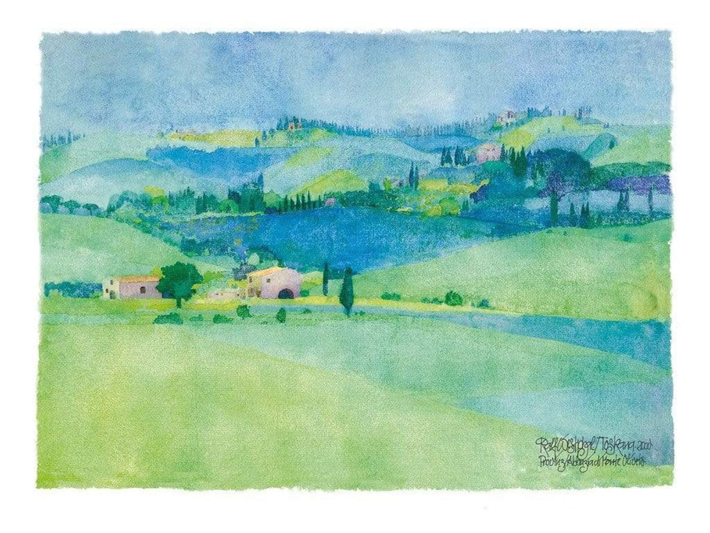 Kunstdruck Ralf Westphal - Abbazia di Monte Oliveto, Toskana 80x60cm