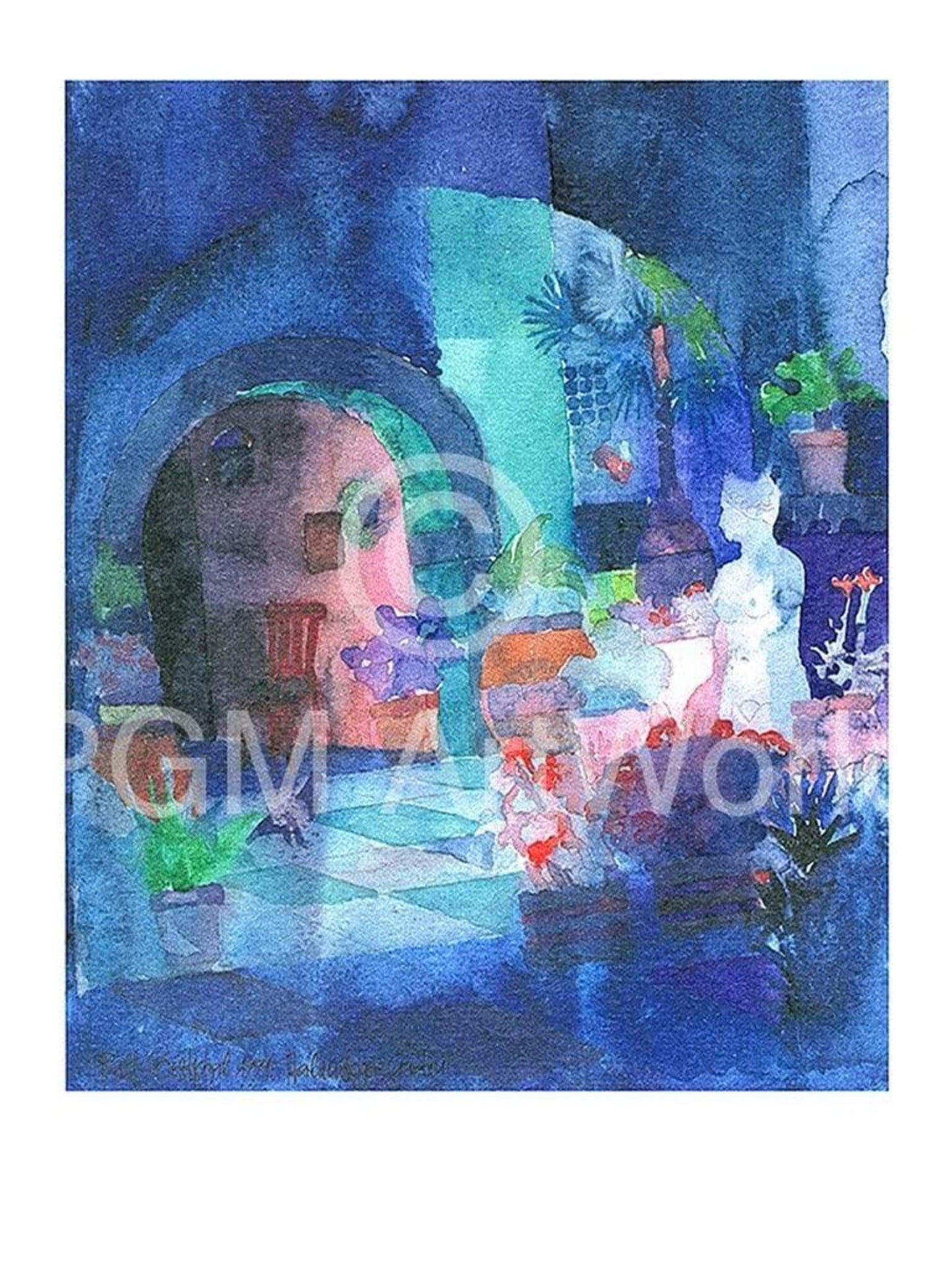 Kunstdruck Ralf Westphal - Italienischer Garten 30x40cm