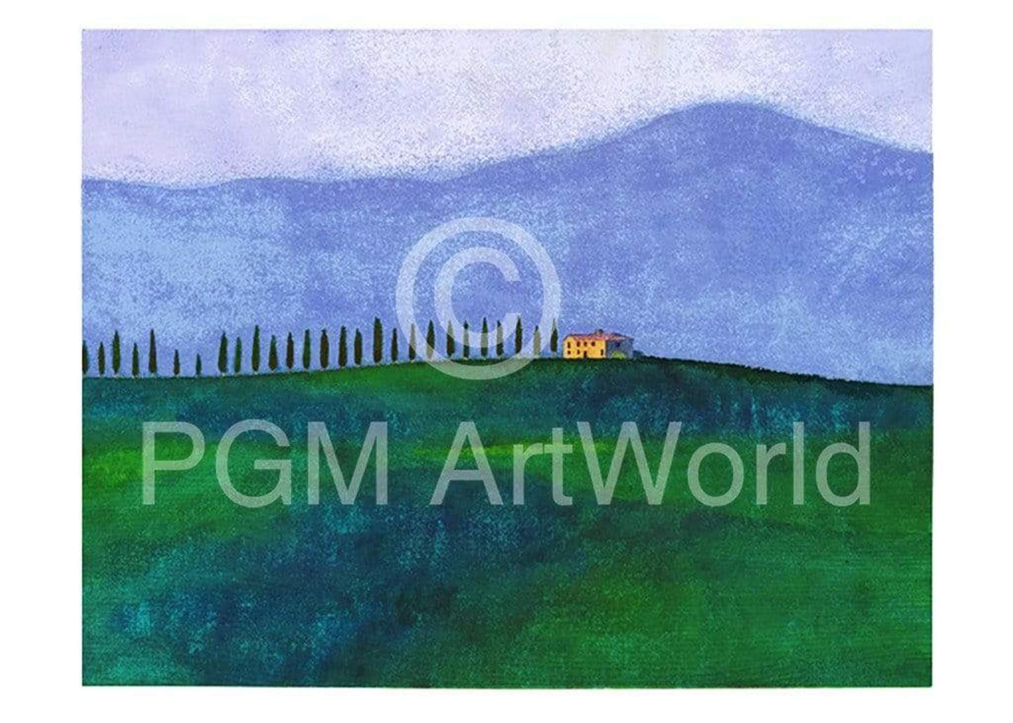 Kunstdruck Ralf Westphal - Abendstimmung in der Toskana 70x50cm