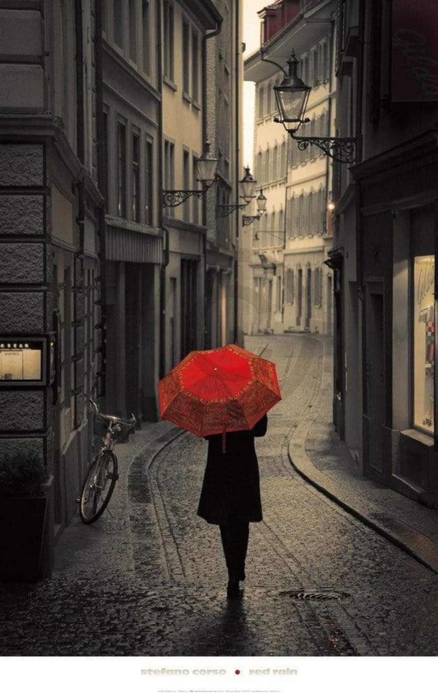 Kunstdruck Stefano Corso - Red Rain 61x96cm