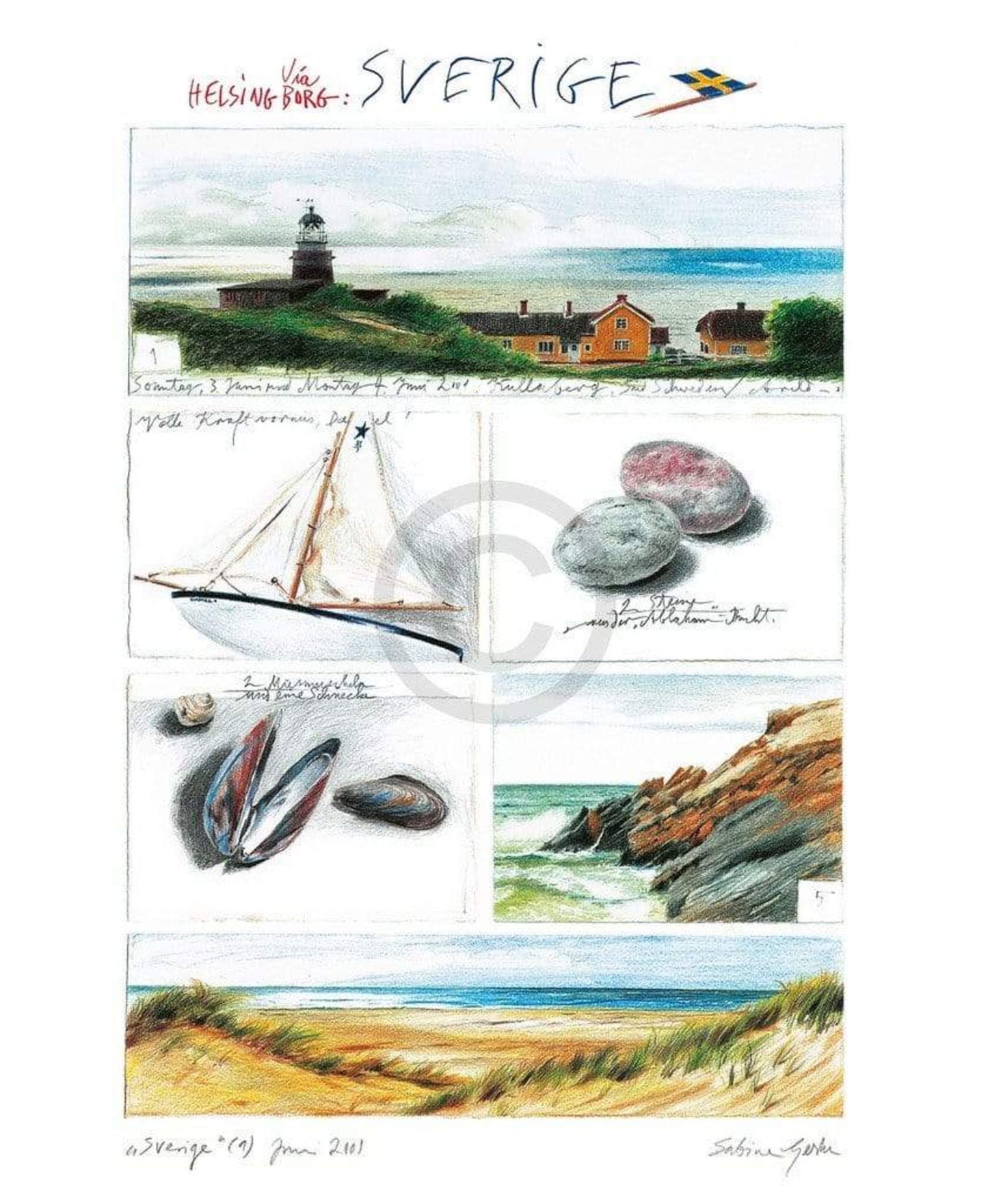 Kunstdruck Sabine Gerke - Via Helsingborg 40x50cm