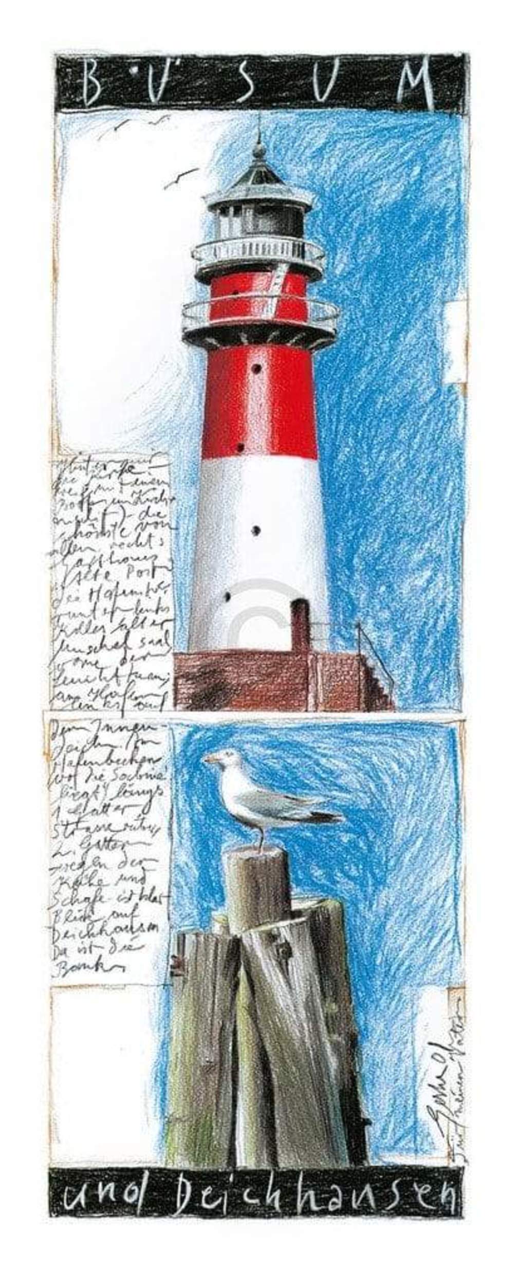 Kunstdruck Sabine Gerke - Büsum 25x60cm