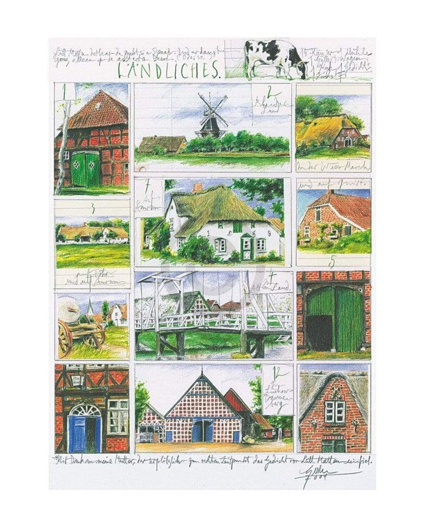 Kunstdruck Sabine Gerke - Ländliches 40x50cm