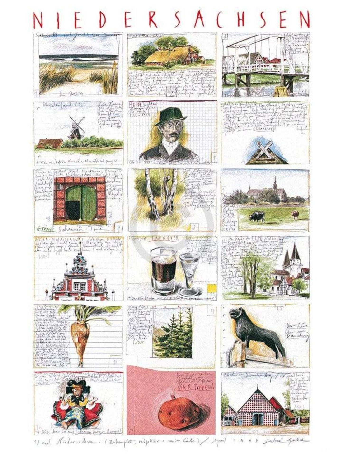 Kunstdruck Sabine Gerke - Niedersachsen I 60x80cm