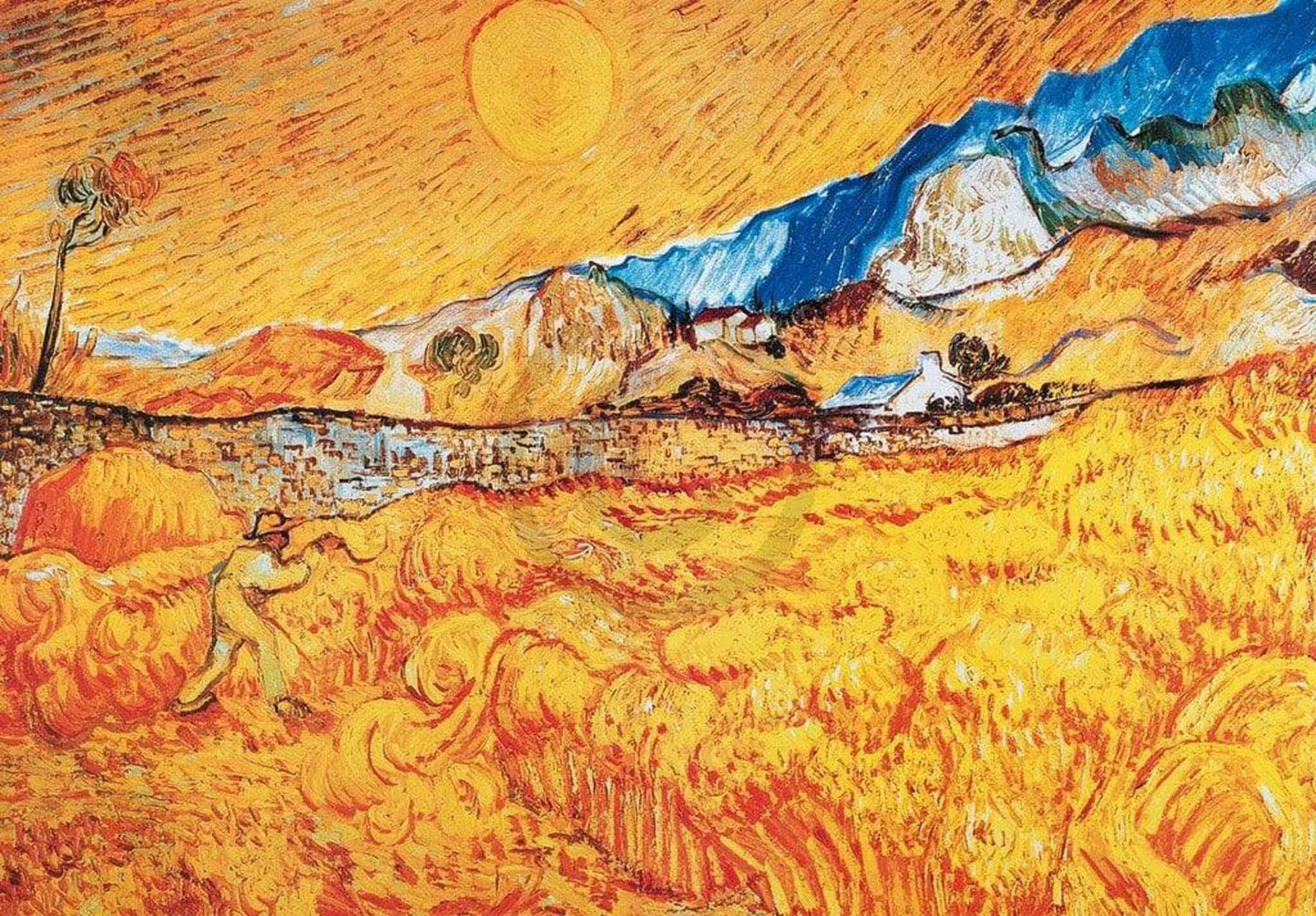 Kunstdruck Vincent Van Gogh - La mietitura 100x70cm