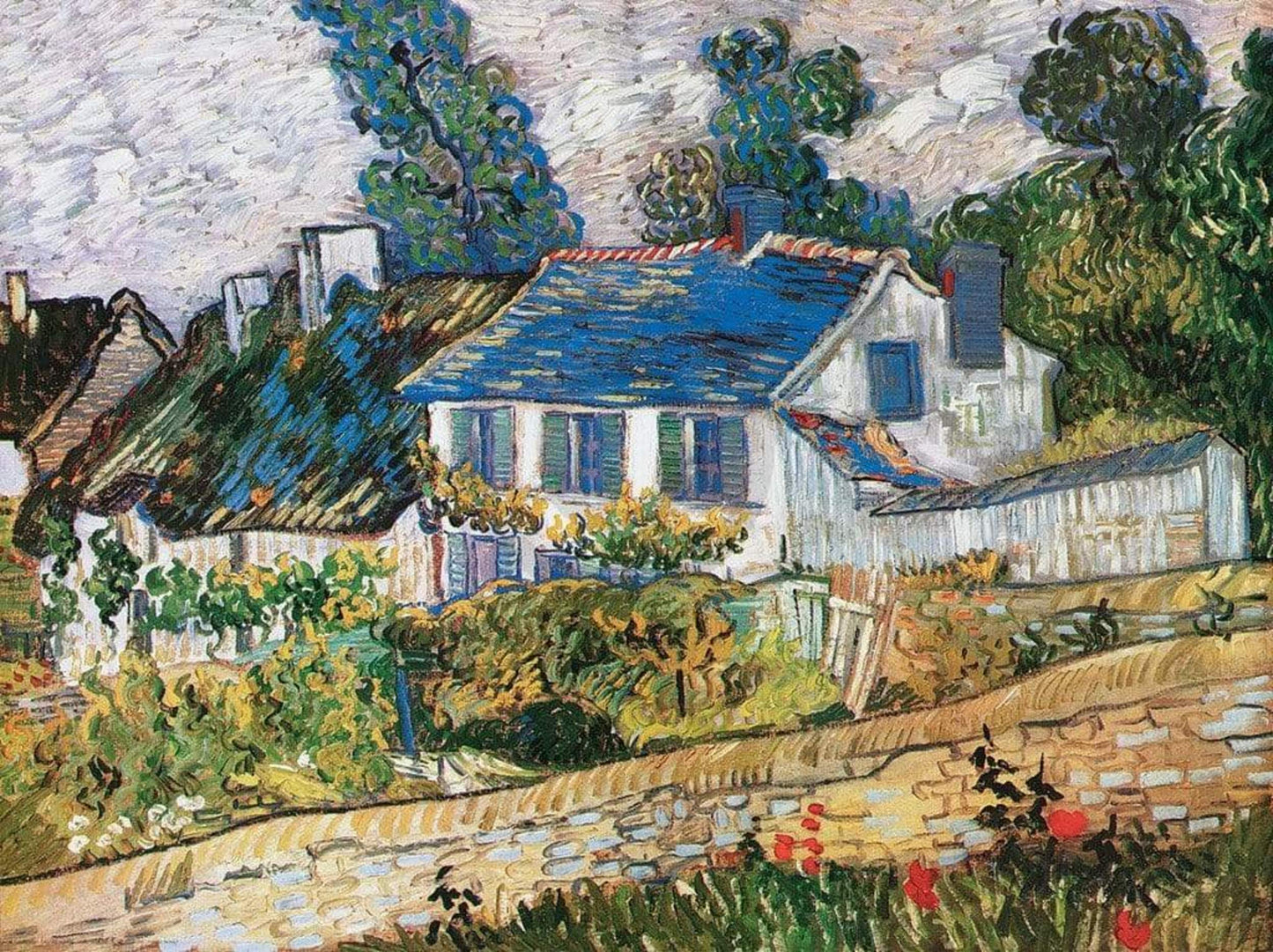 Kunstdruck Vincent Van Gogh - Case ad Auvers 80x60cm