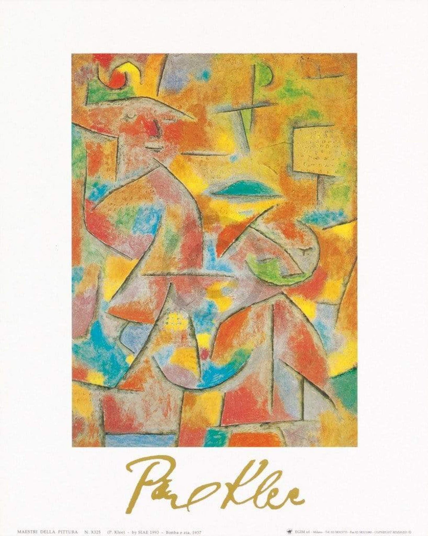 Kunstdruck Paul Klee - Bimba e zia, 1937 24x30cm