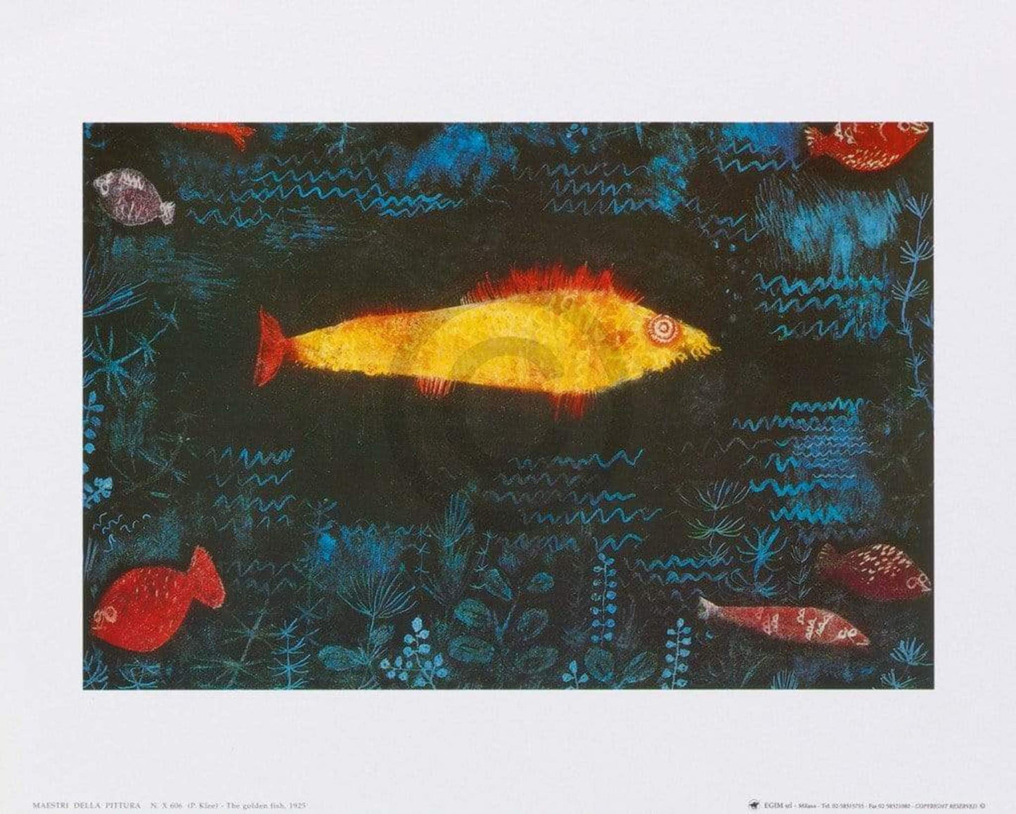 Kunstdruck Paul Klee - The golden fish, 1925 30x24cm
