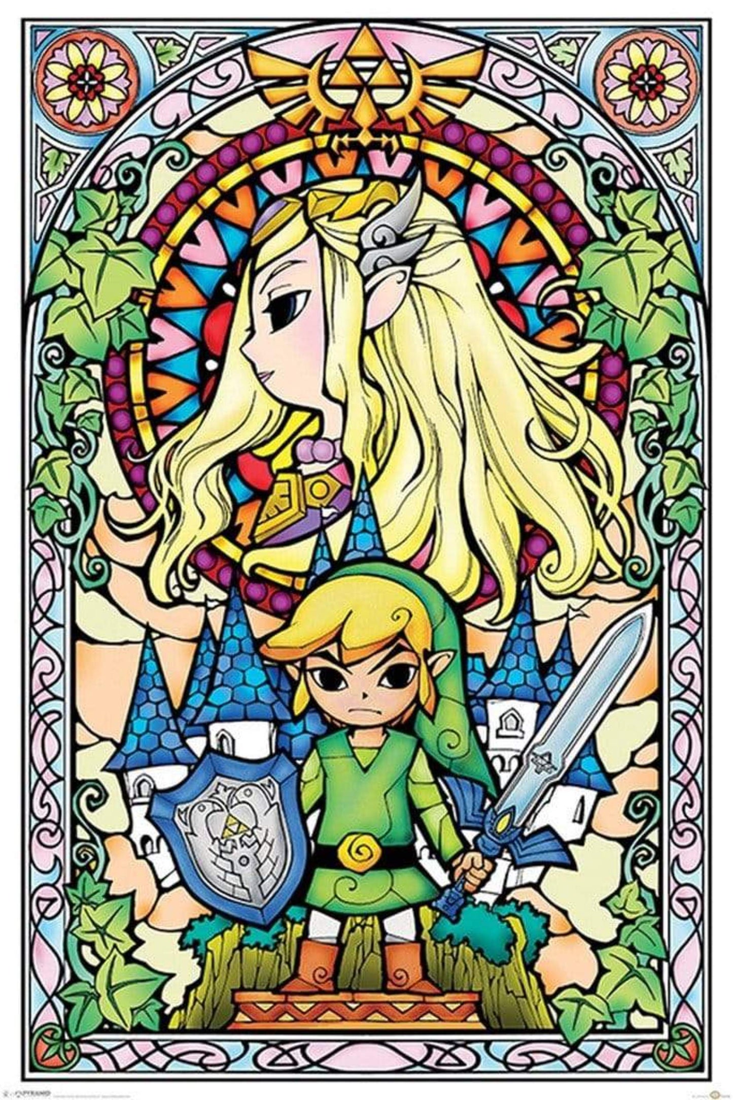 Poster The Legend of Zelda Stained Glass 61x91,5cm