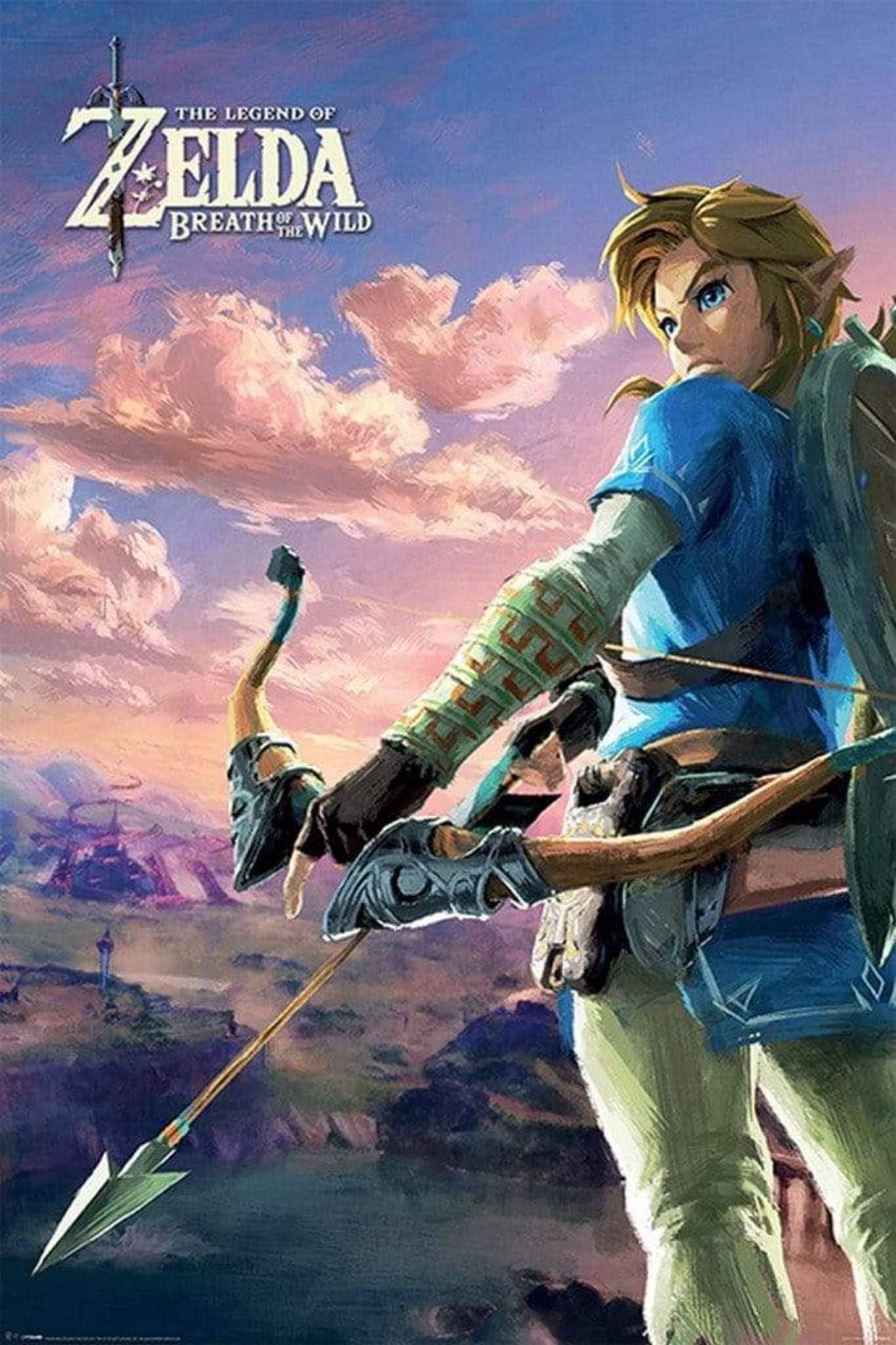 Poster The Legend of Zelda Breath of the Wild Hyrule Scene Landscape 61x91,5cm