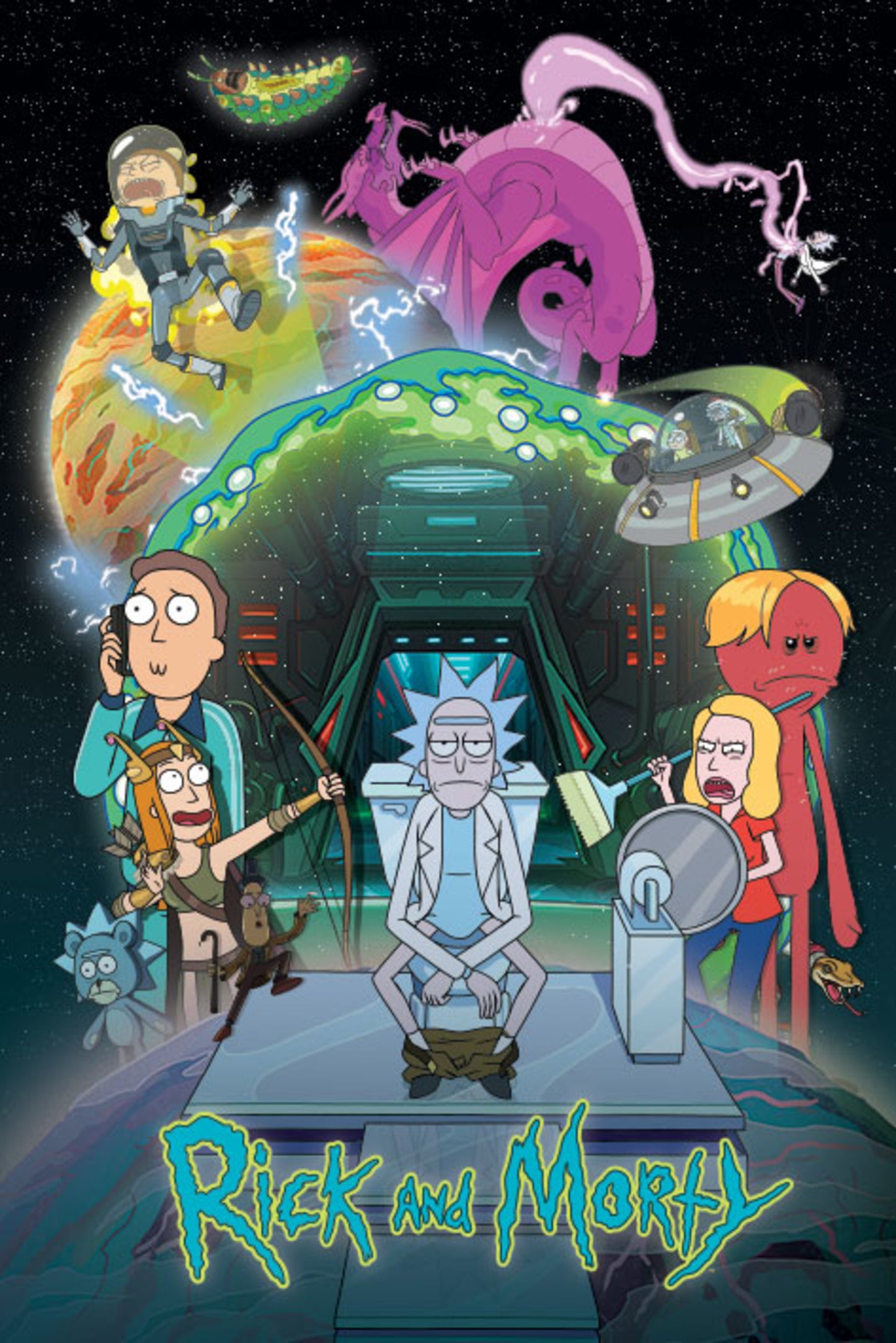 Poster Rick and Morty Toilet Adventure 61x91,5cm