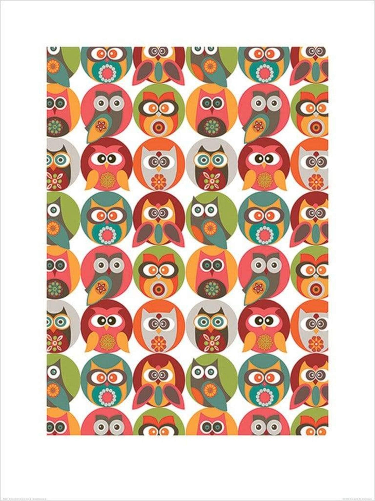 Kunstdruck Valentina Ramos - Owls Family 60x80cm