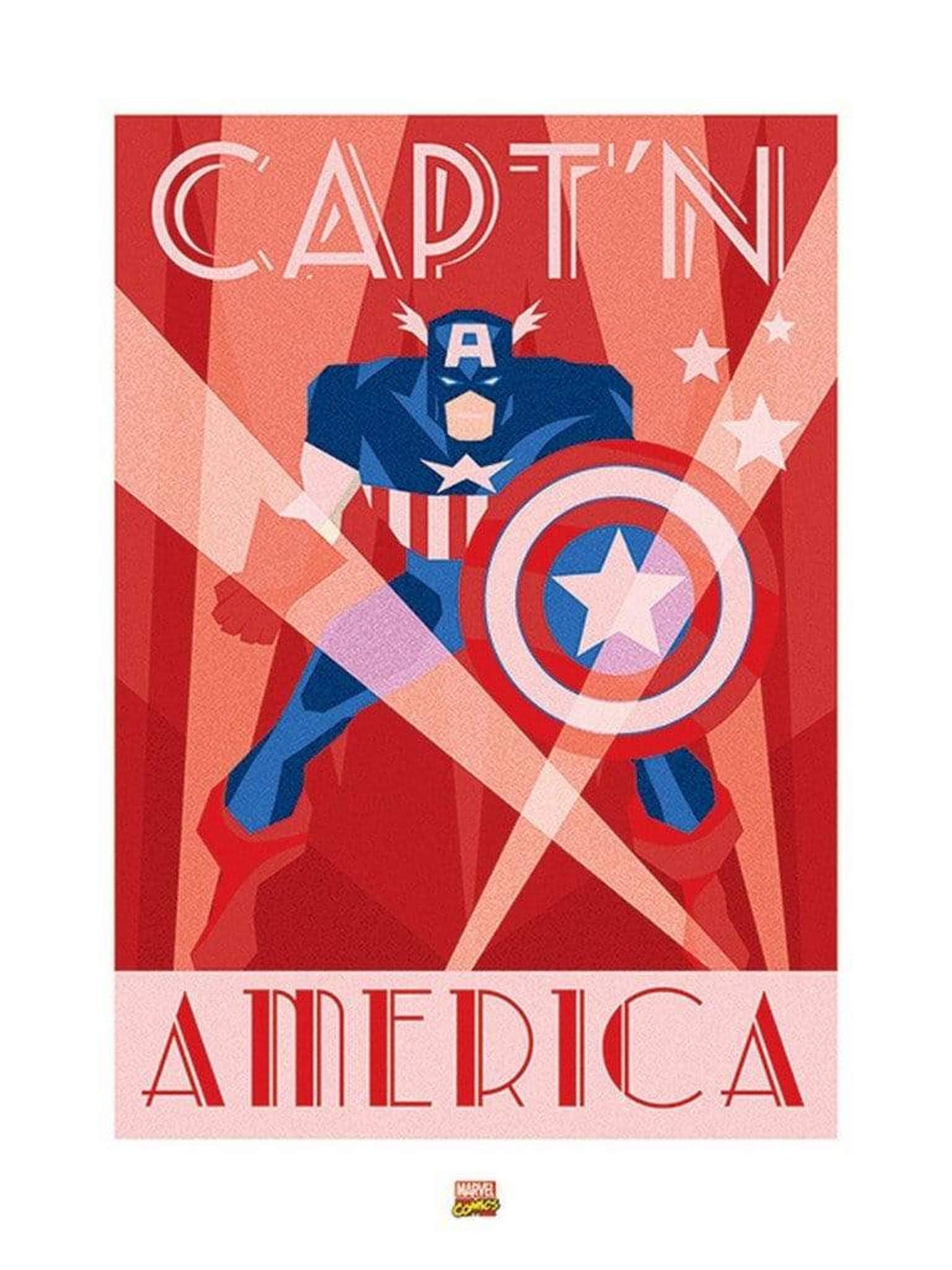 Kunstdruck Marvel - Deco Captain America - 60x80cm