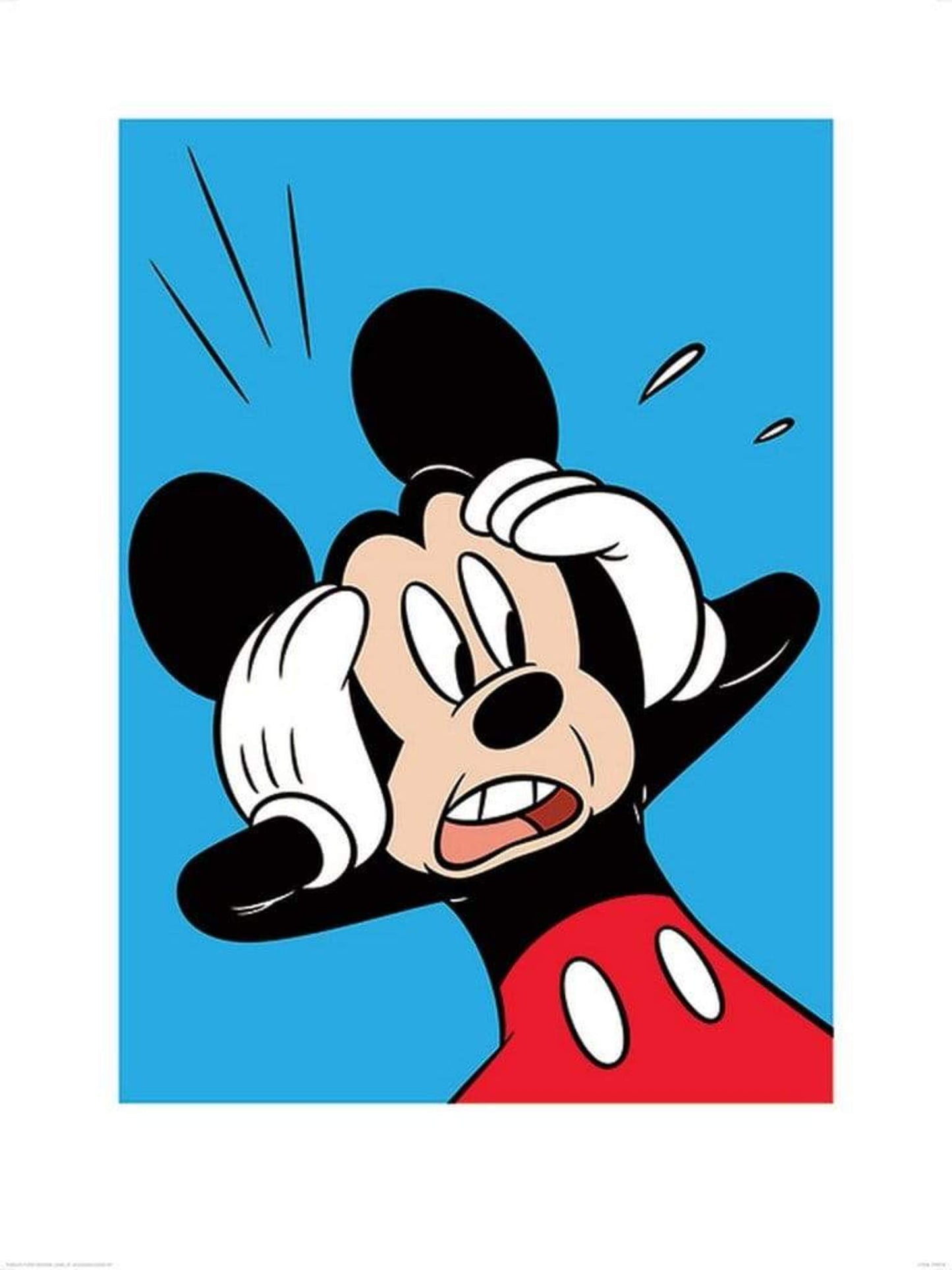 Kunstdruck Mickey Mouse Shocked 60x80cm