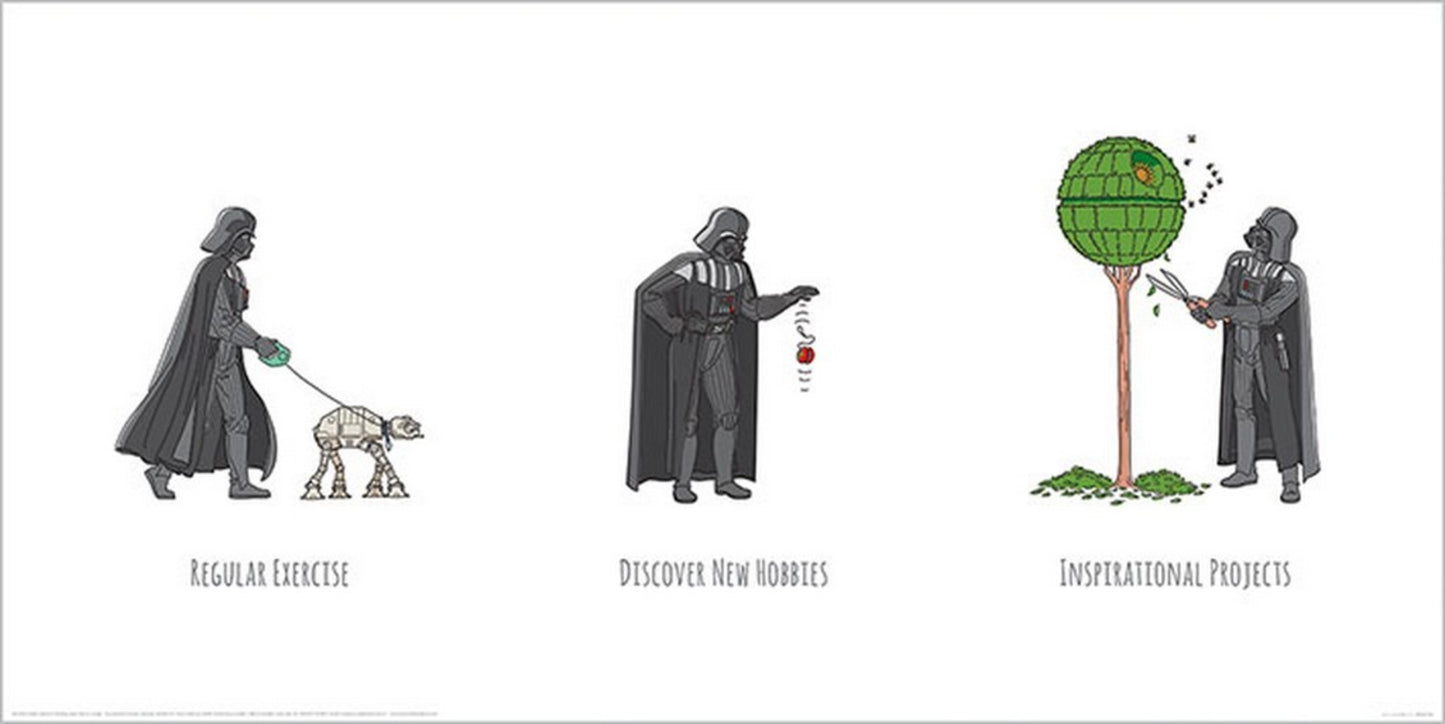 Kunstdruck Star Wars - Vaders Boredom Busting Ideas 60x30cm