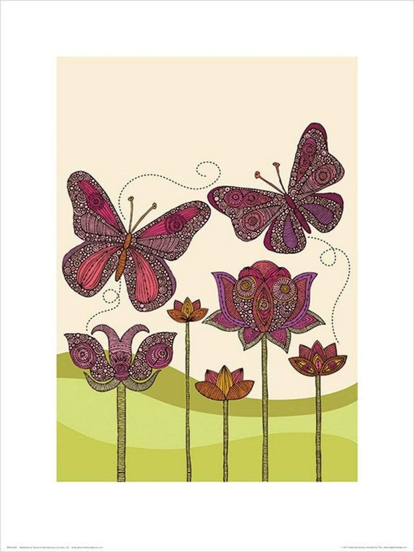 Kunstdruck Valentina Ramos - Butterflies 30x40cm