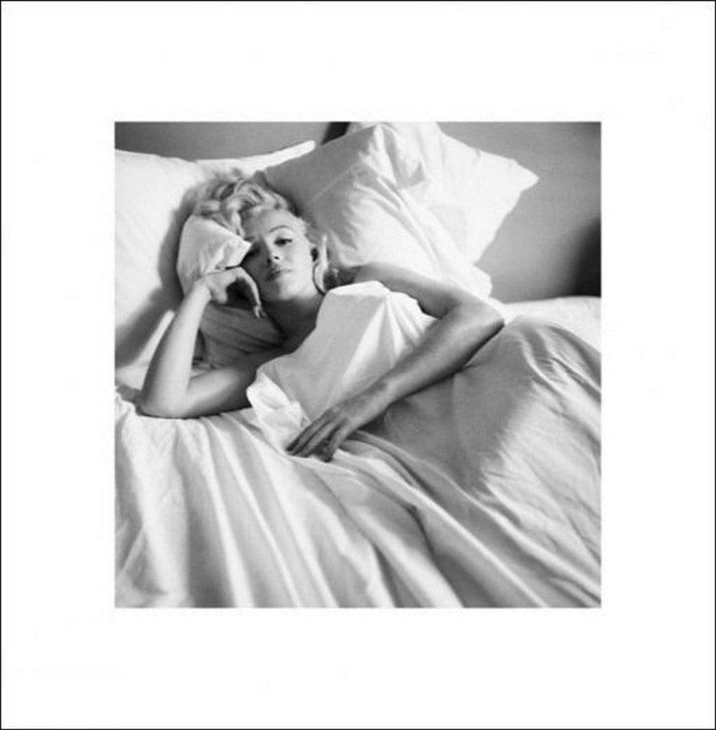 Kunstdruck Marilyn Monroe Bed 40x40cm