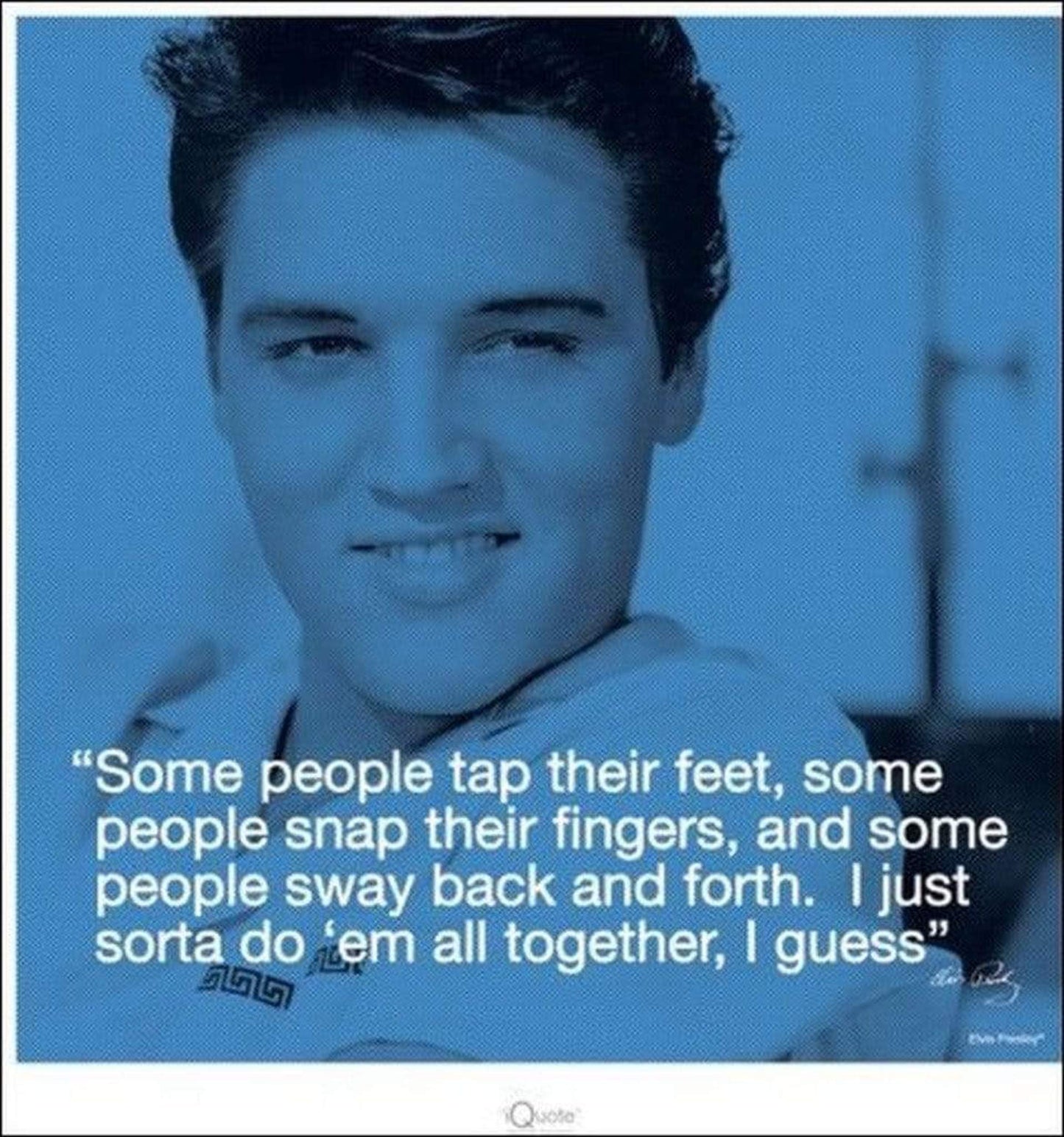 Kunstdruck Elvis Presley - iQuote All Together 40x40cm