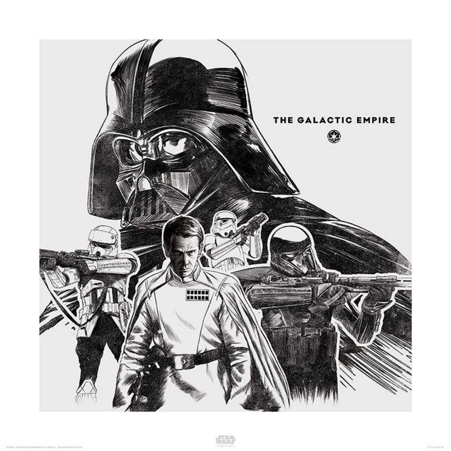 Kunstdruck Star Wars Rogue One The Galactic Empire 40x40cm