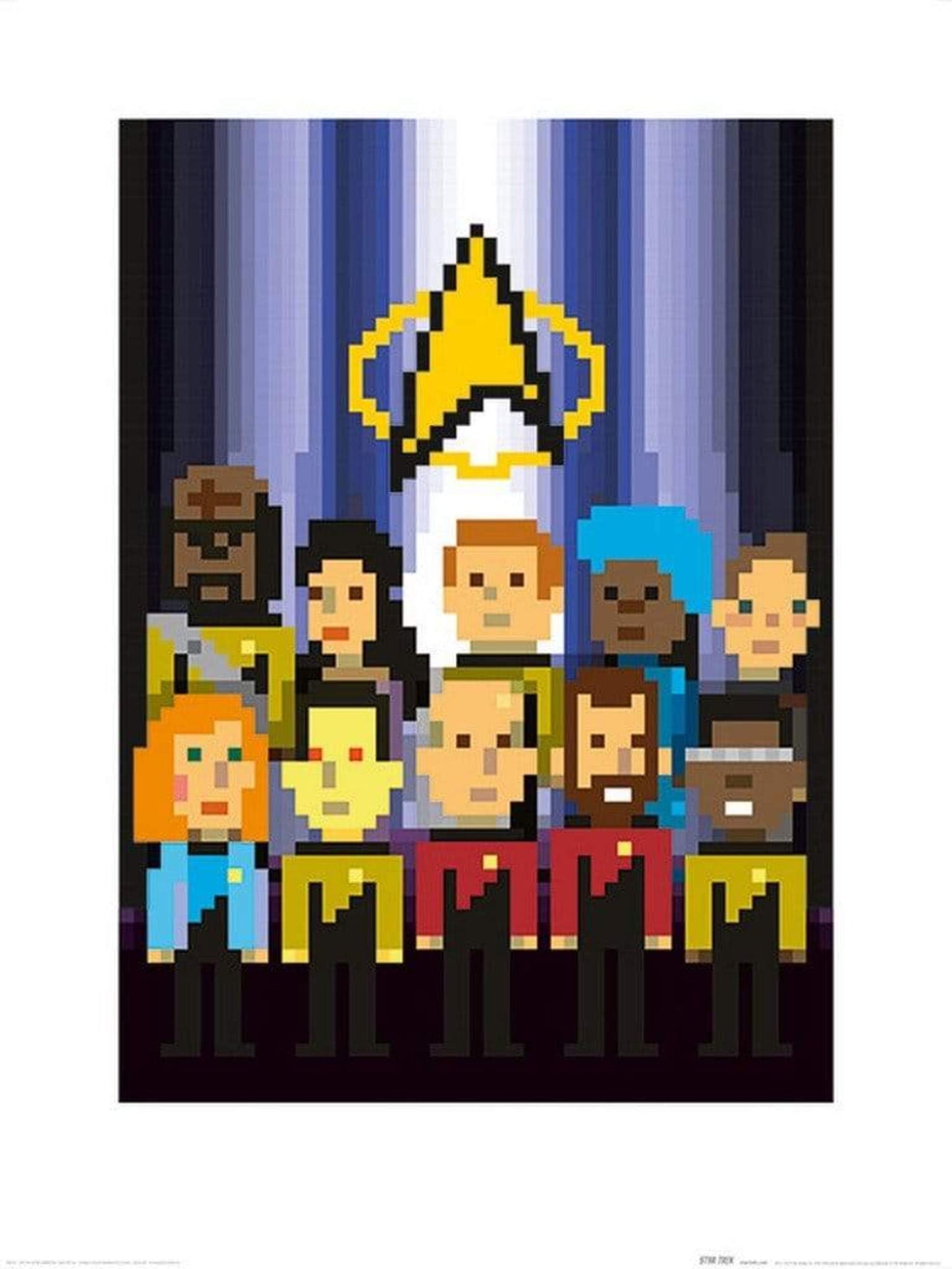 Kunstdruck Star Trek The Next Generation Trexels TNG Crew 60x80cm