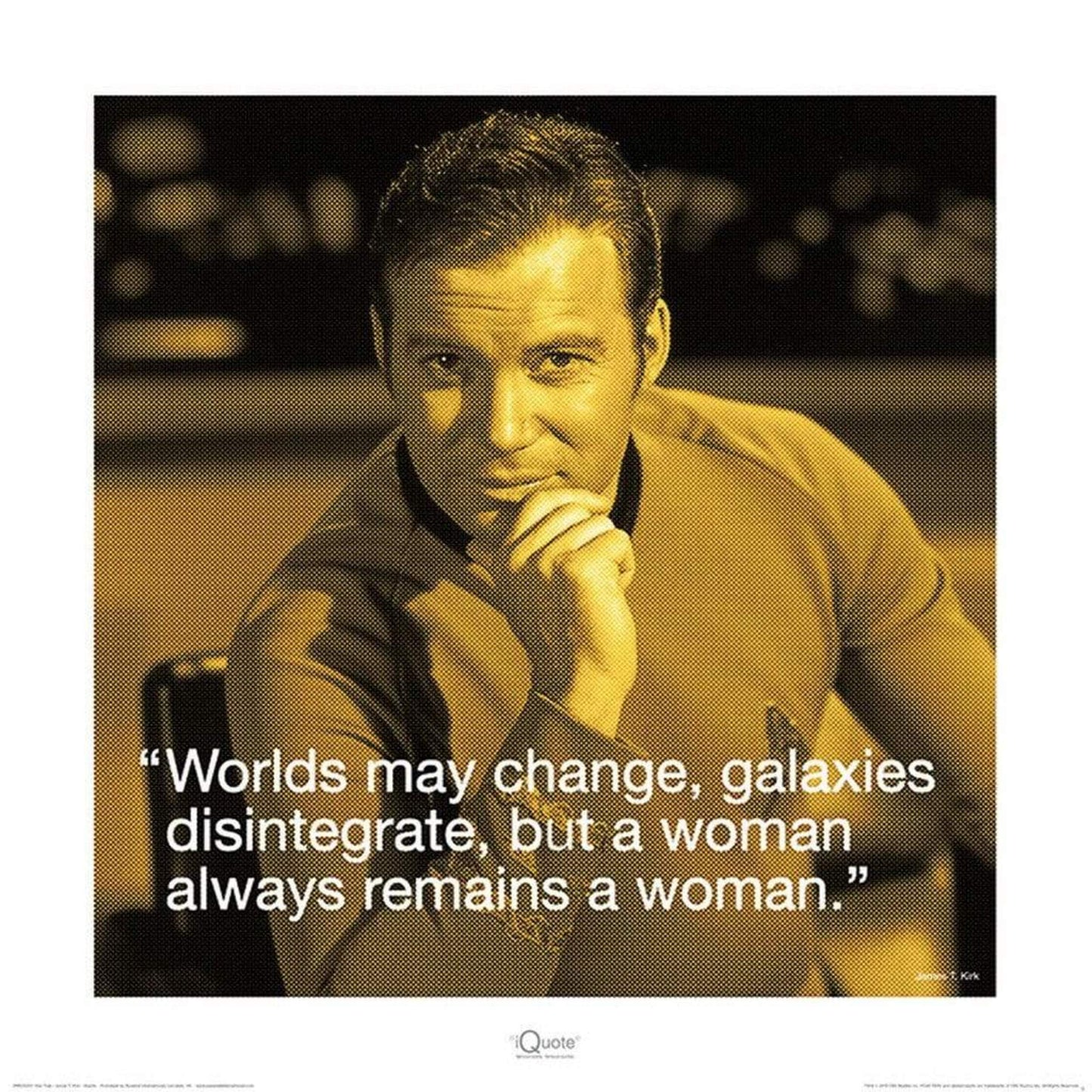 Kunstdruck Star Trek - James T Kirk iQuote 40x40cm
