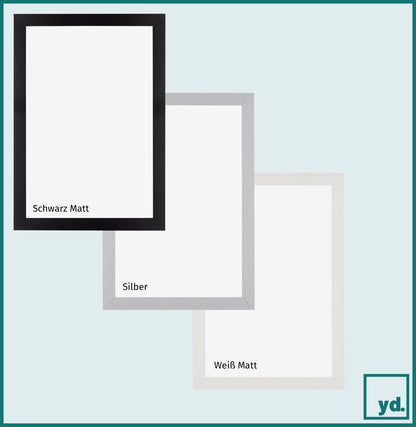 Posterrahmen 61x91,5cm Schwarz Matt Kunststoff Paris