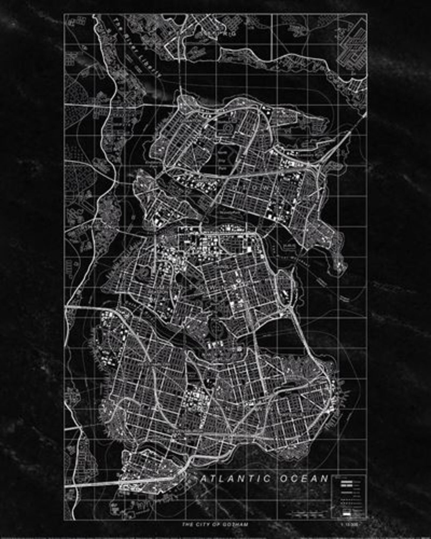 Kunstdruck Batman - Gotham City 40x50cm