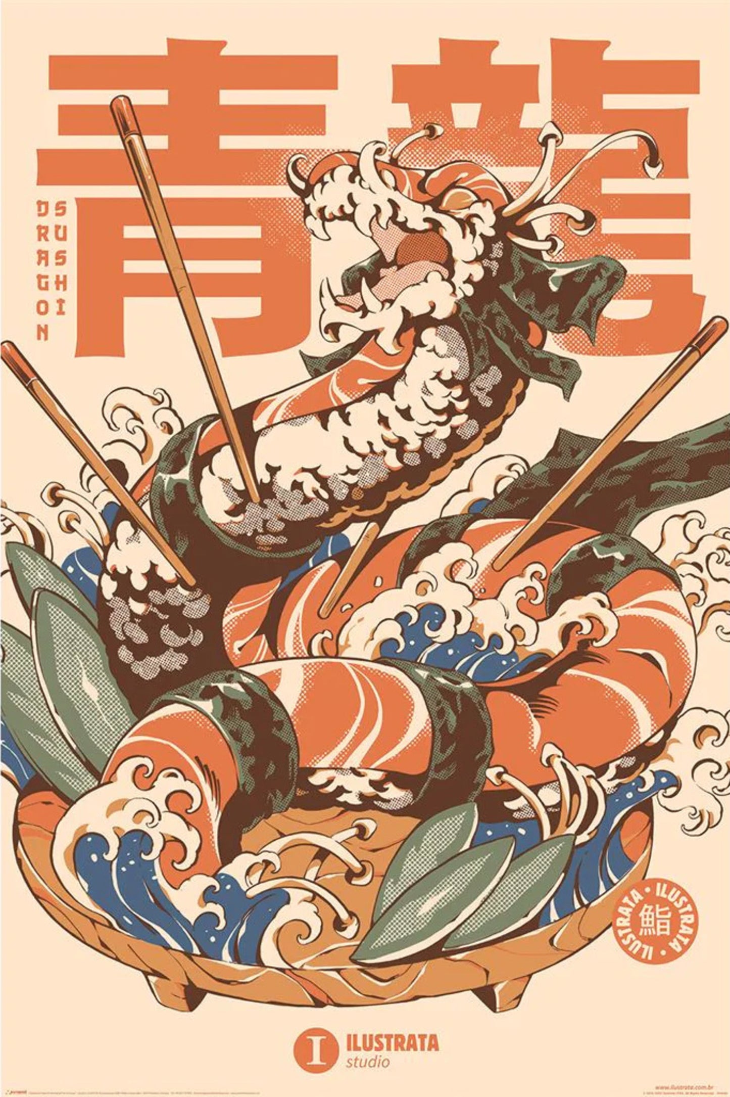 Poster Ilustrata - Dragon Sushi 61x91,5cm