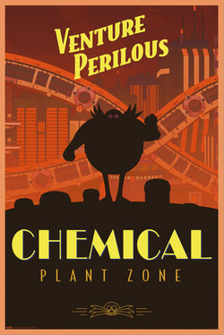 Poster Sonic the Hedgehog - Venture Perilous Chemical Plant Zone 61x91,5cm