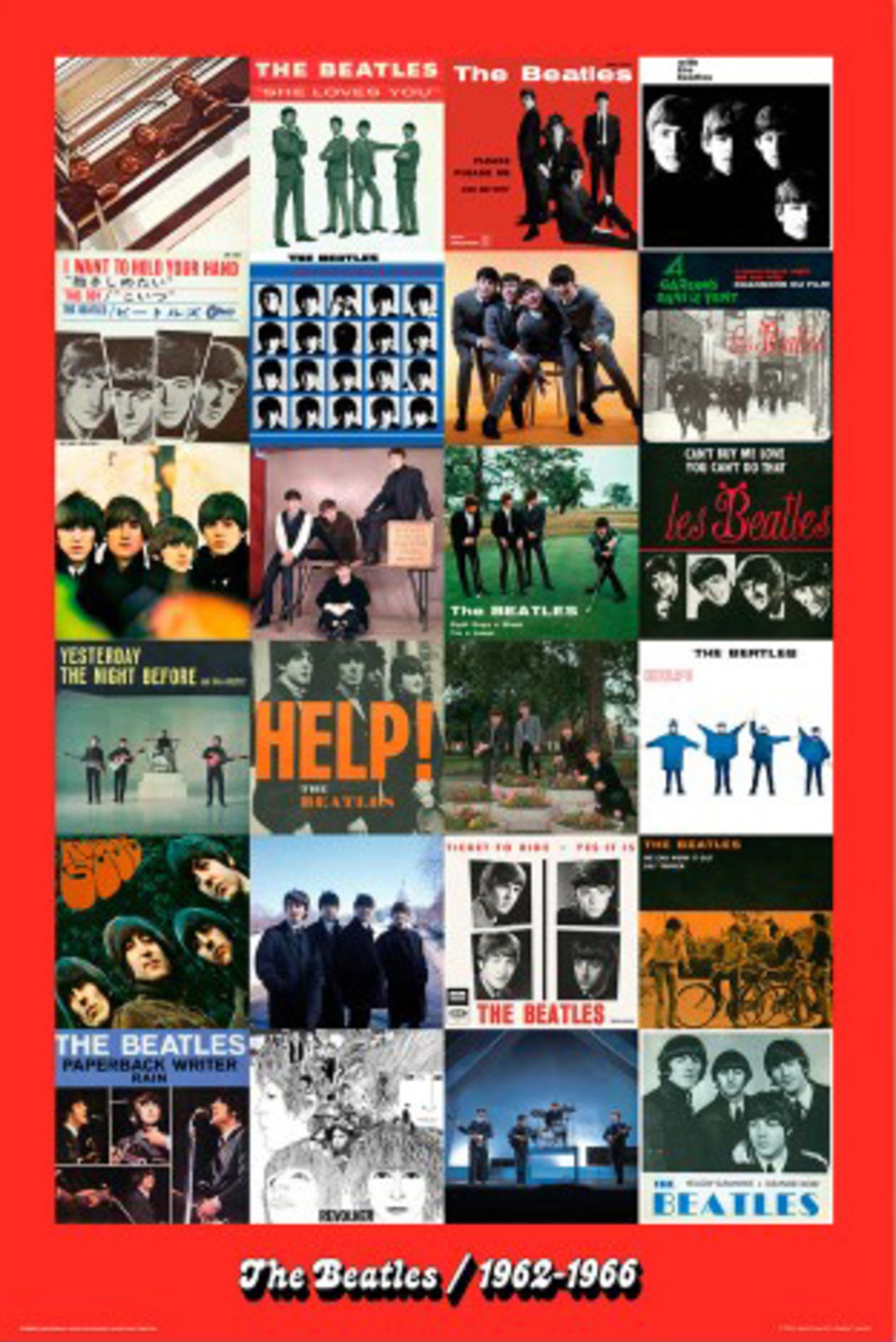 Poster The Beatles - Era 1962-1966 61x91,5cm