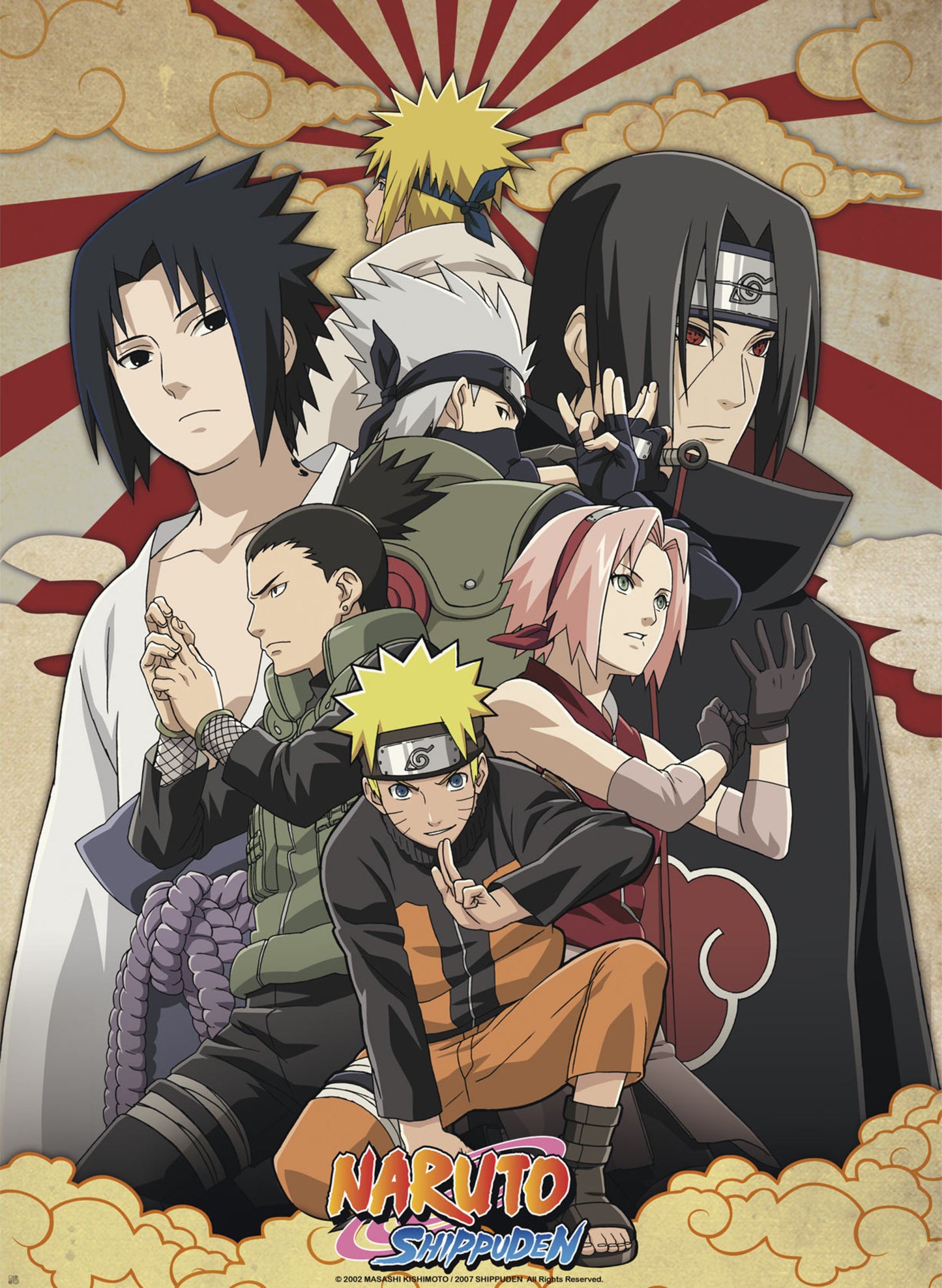 Poster Naruto Shippuden - Shippuden Group nr 2 38x52cm