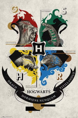 Poster Harry Potter - Animal Crest 61x91,5cm