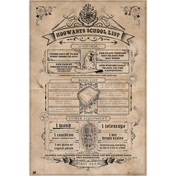 Poster Harry Potter - Hogwarts School List 61x91,5cm