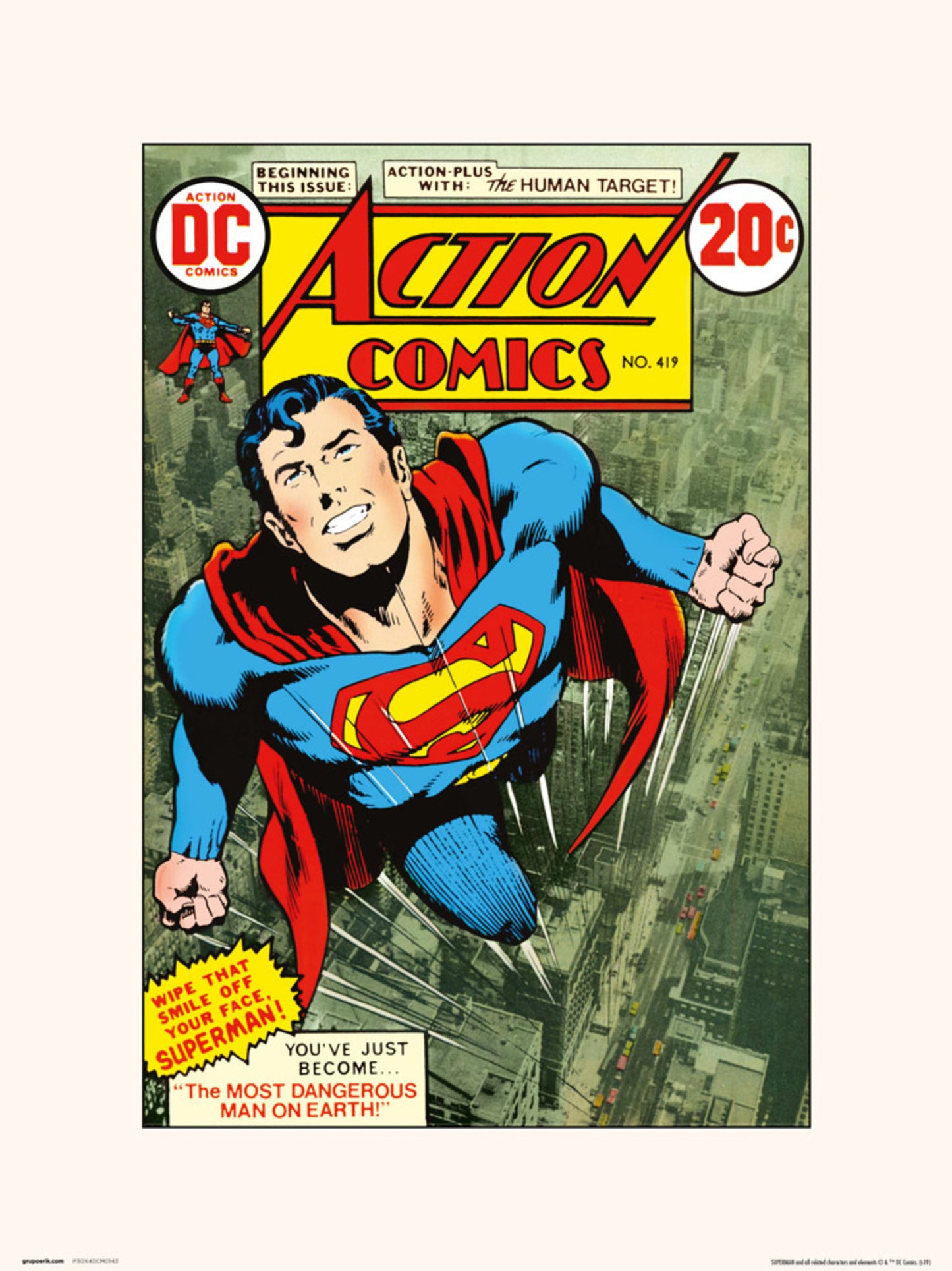 Kunstdruck DC Comics - Action Comics 419 30x40cm
