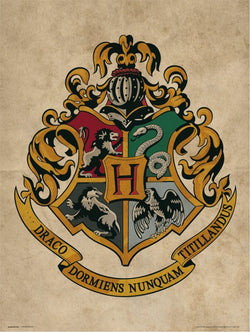 Kunstdruck Harry Potter - Hogwarts Crest 30x40cm