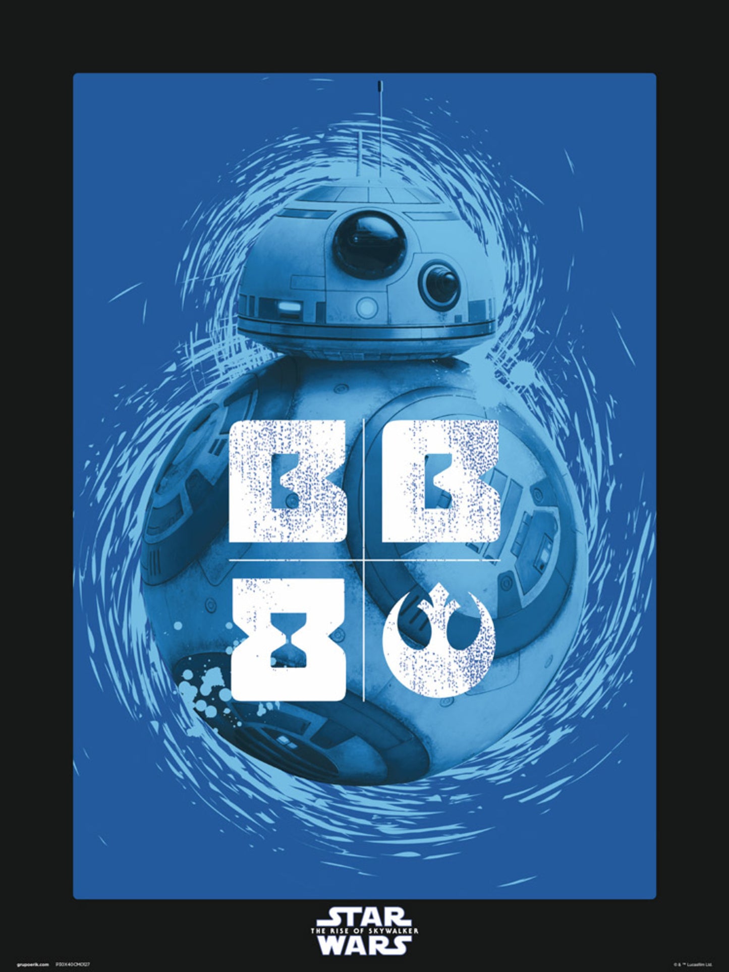 Kunstdruck Star Wars - Episode IX BB 8 Blue 30x40cm