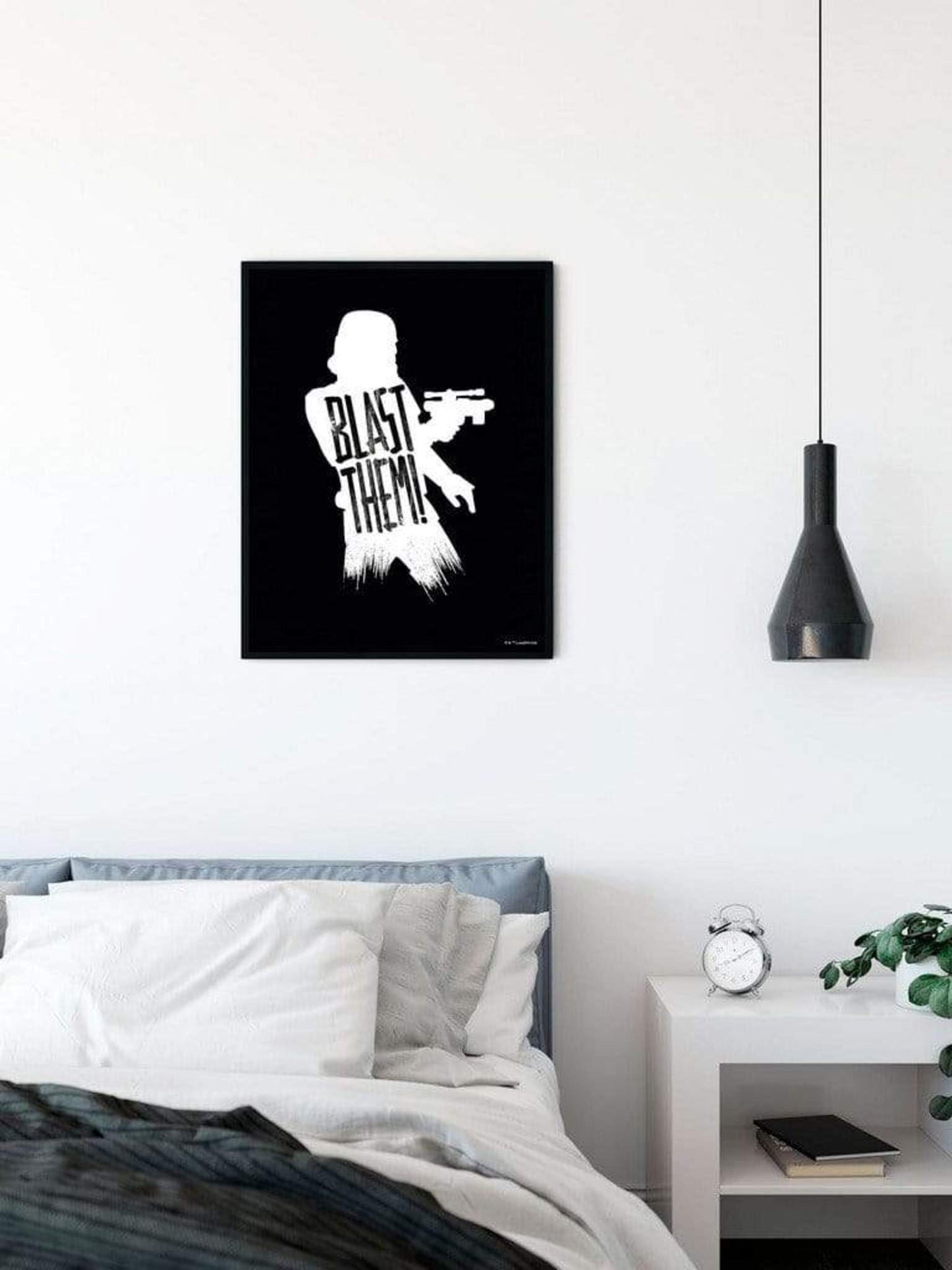 Kunstdruck Star Wars - Silhouette Quotes Stormtrooper 50x70cm