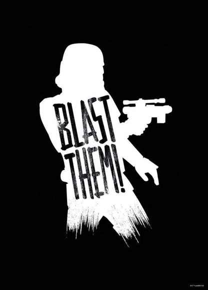 Kunstdruck Star Wars - Silhouette Quotes Stormtrooper 50x70cm