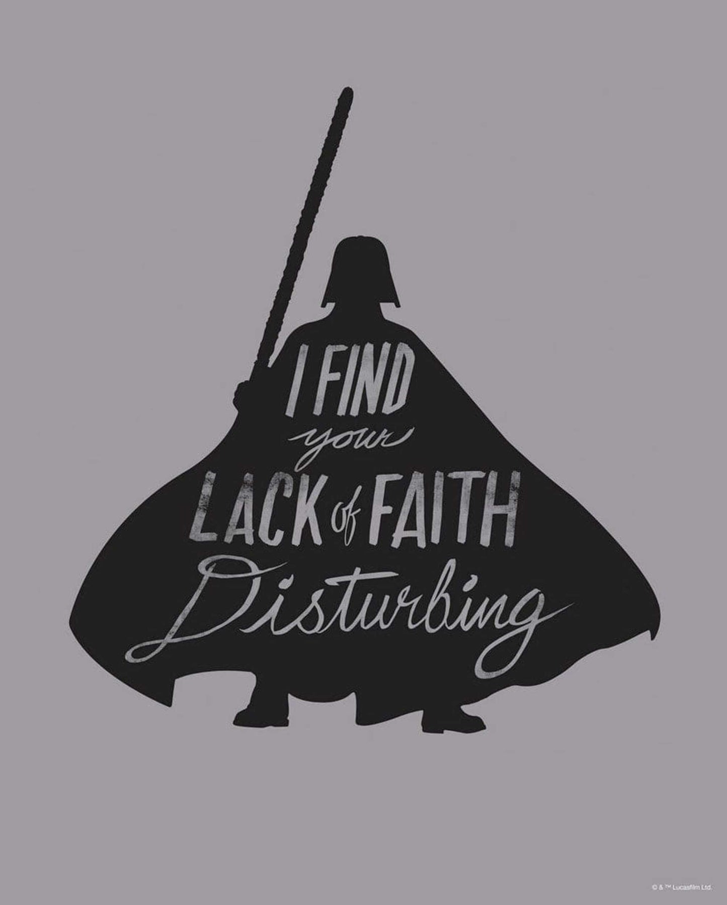 Kunstdruck Star Wars - Silhouette Quotes Vader 40x50cm